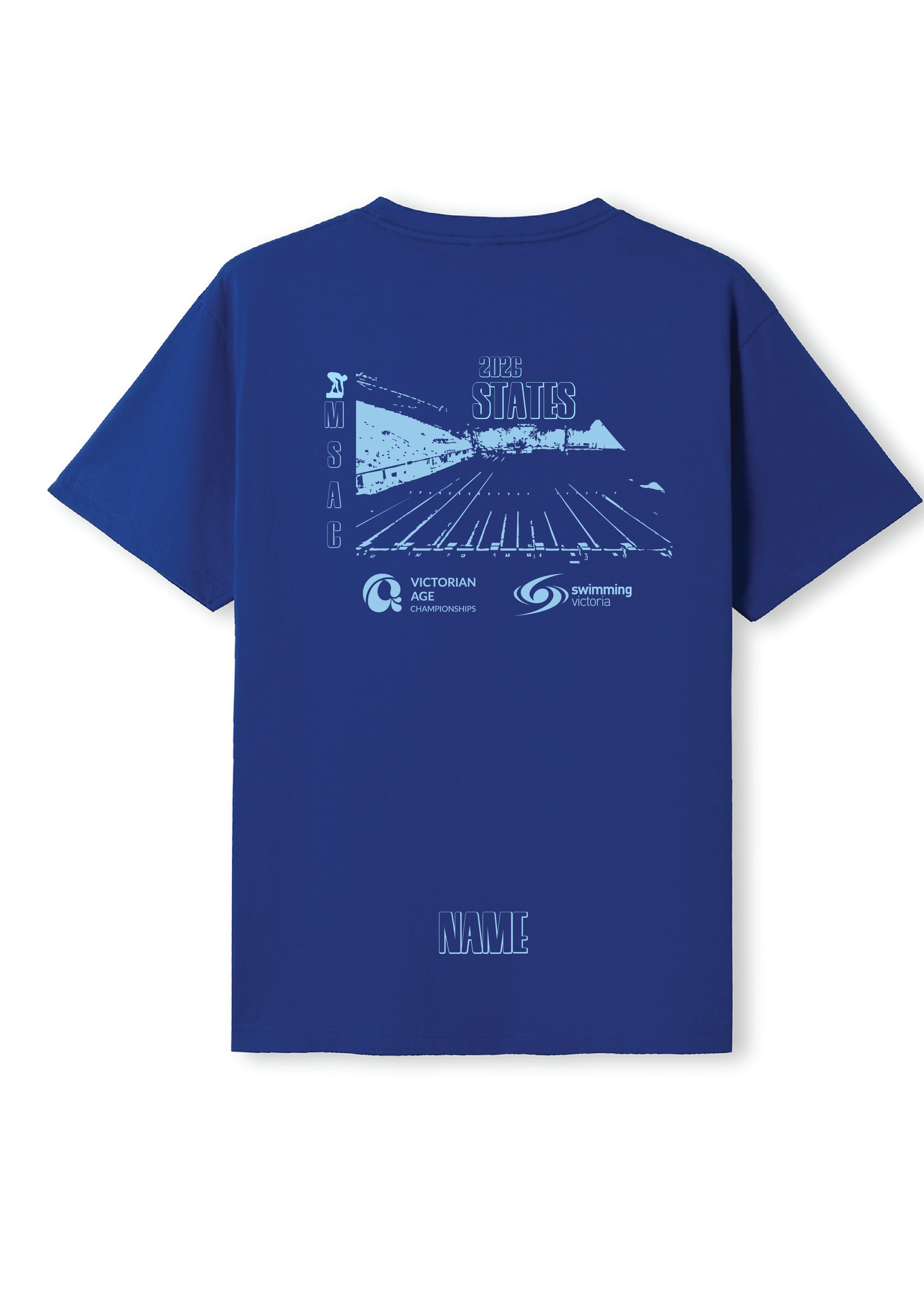 2026 VICTORIAN AGE LONG COURSE CHAMPIONSHIPS SHORT SLEEVE TEE - BLUE