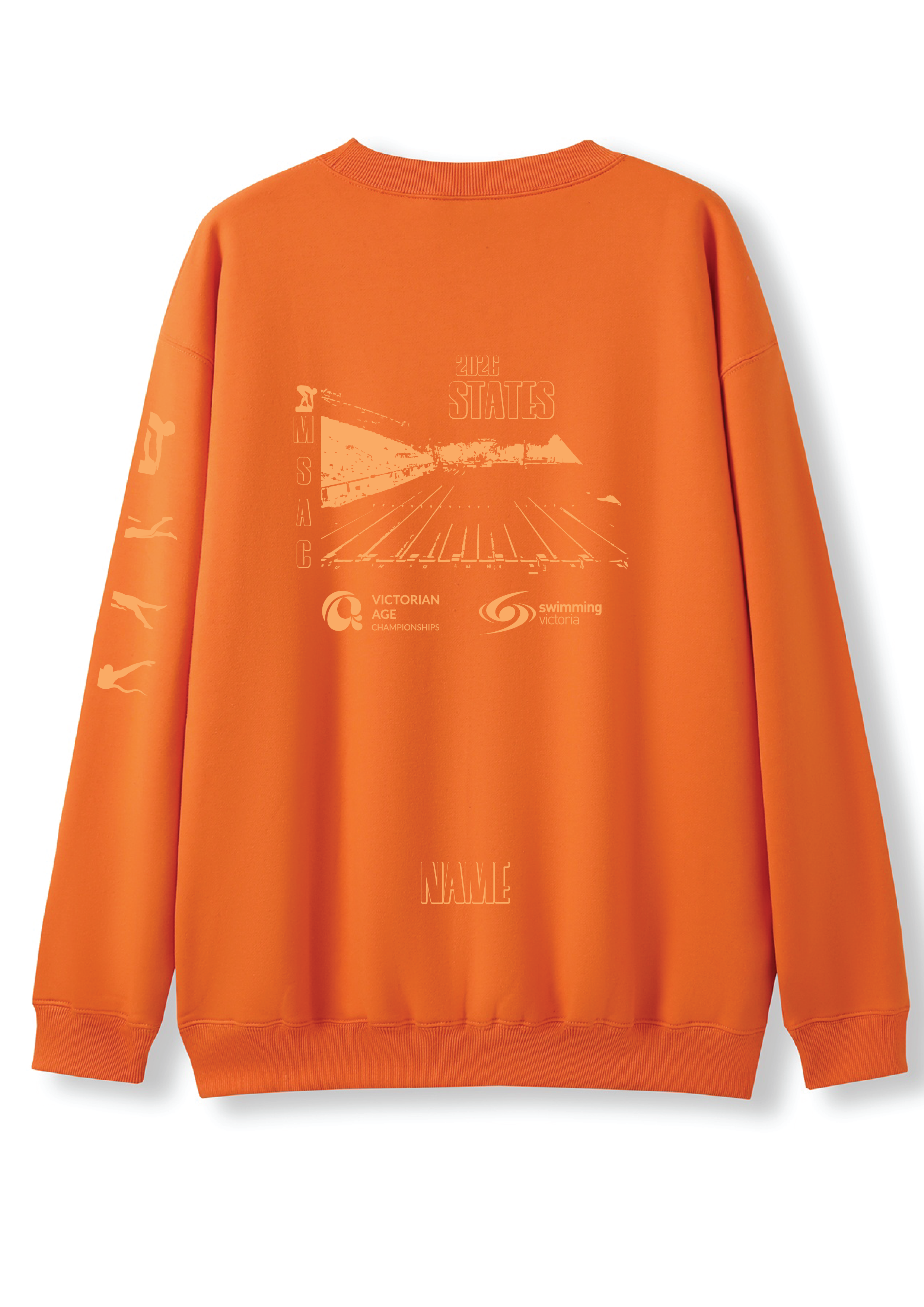 2026 VICTORIAN AGE LONG COURSE CHAMPIONSHIPS CREW NECK SWEAT TOP -SUNSET