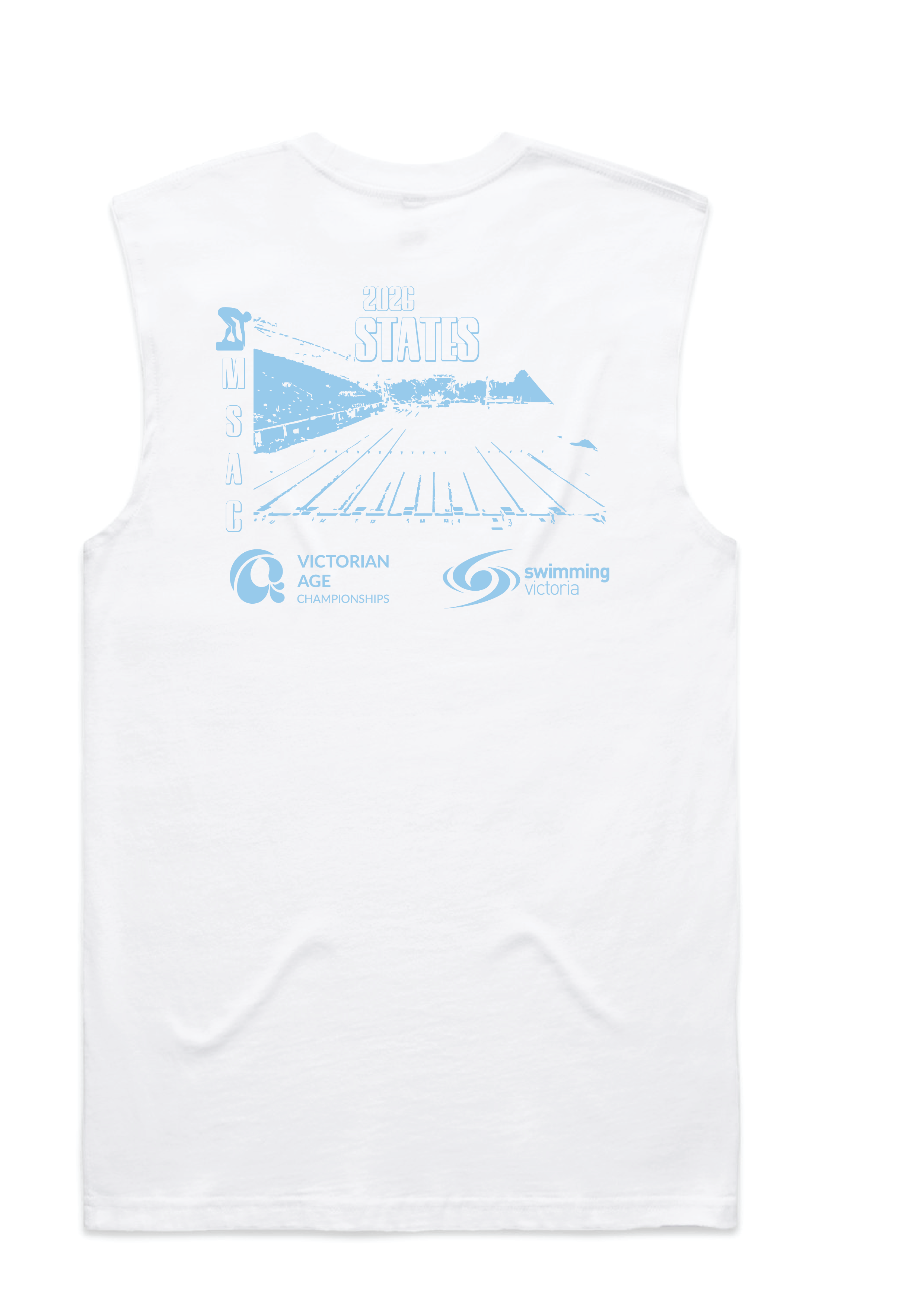 2026 VICTORIAN AGE LONG COURSE CHAMPIONSHIPS SLEEVELESS TANK UNISEX - WHITE