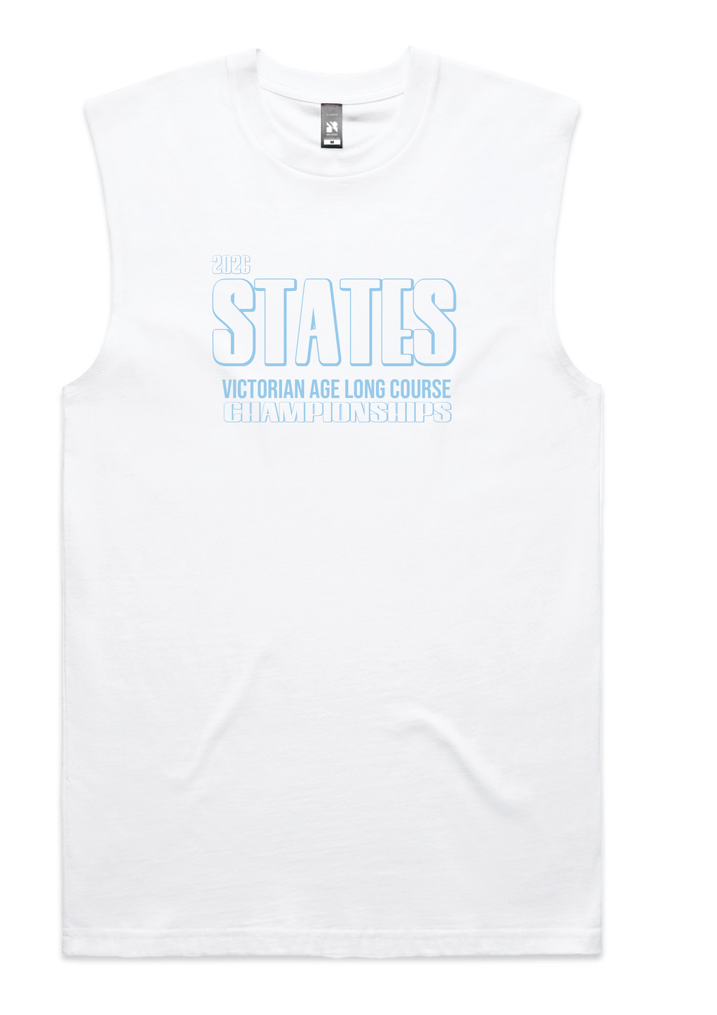 2026 VICTORIAN AGE LONG COURSE CHAMPIONSHIPS SLEEVELESS TANK UNISEX - WHITE