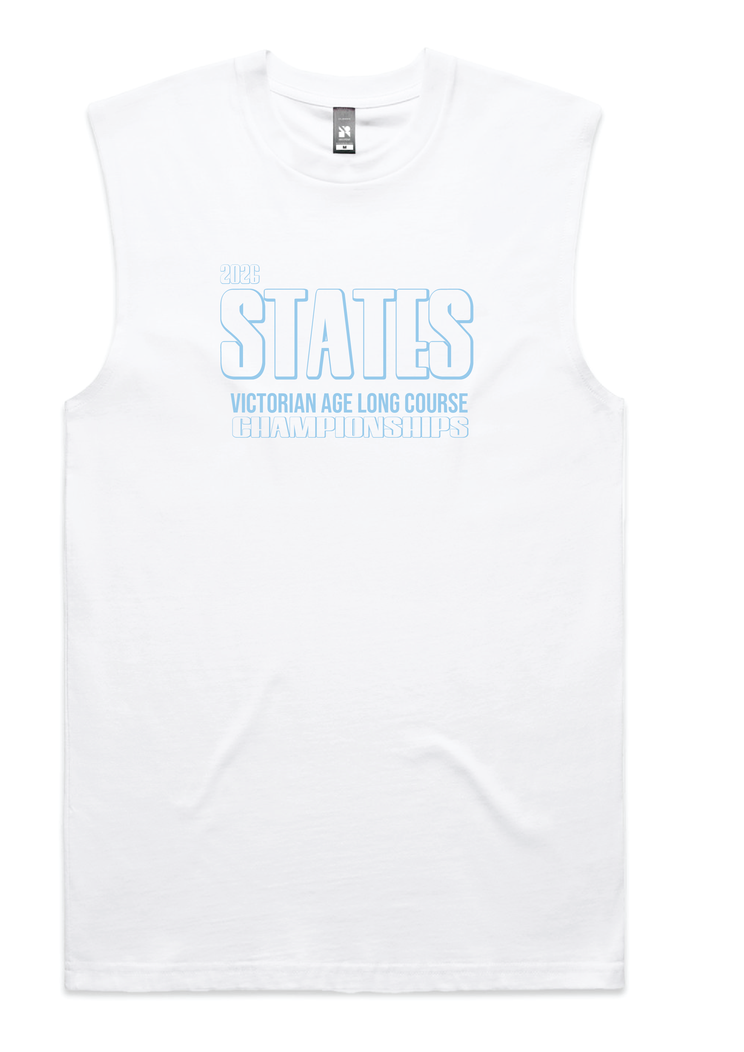 2026 VICTORIAN AGE LONG COURSE CHAMPIONSHIPS SLEEVELESS TANK UNISEX - WHITE