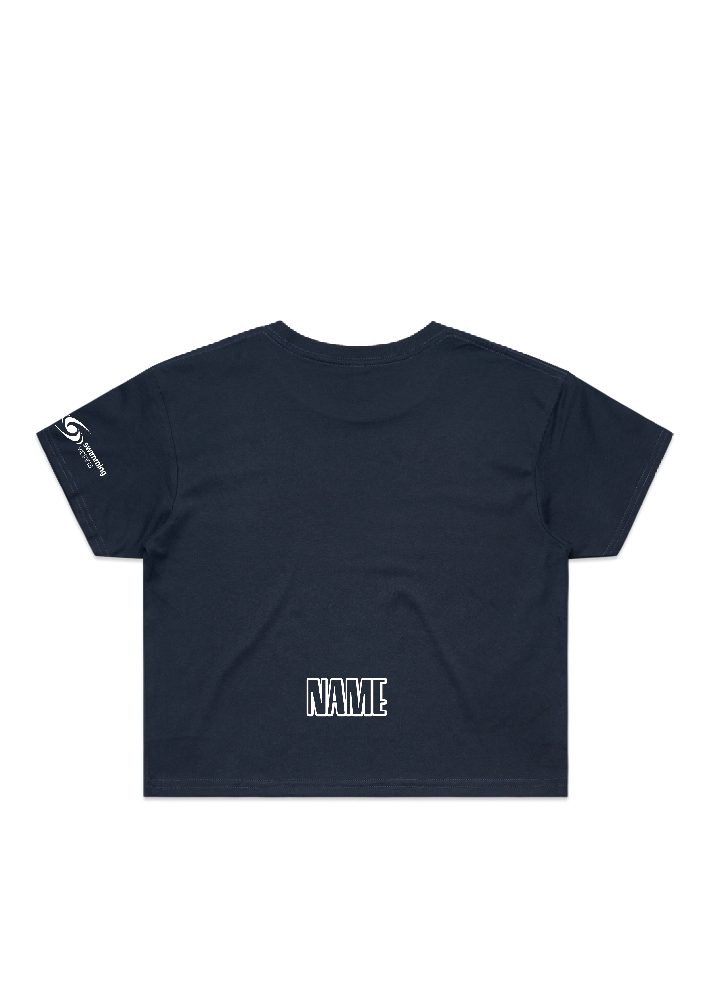 2026 VICTORIAN AGE LONG COURSE CHAMPIONSHIPS CROP SHORT SLEEVE TEE - NAVY