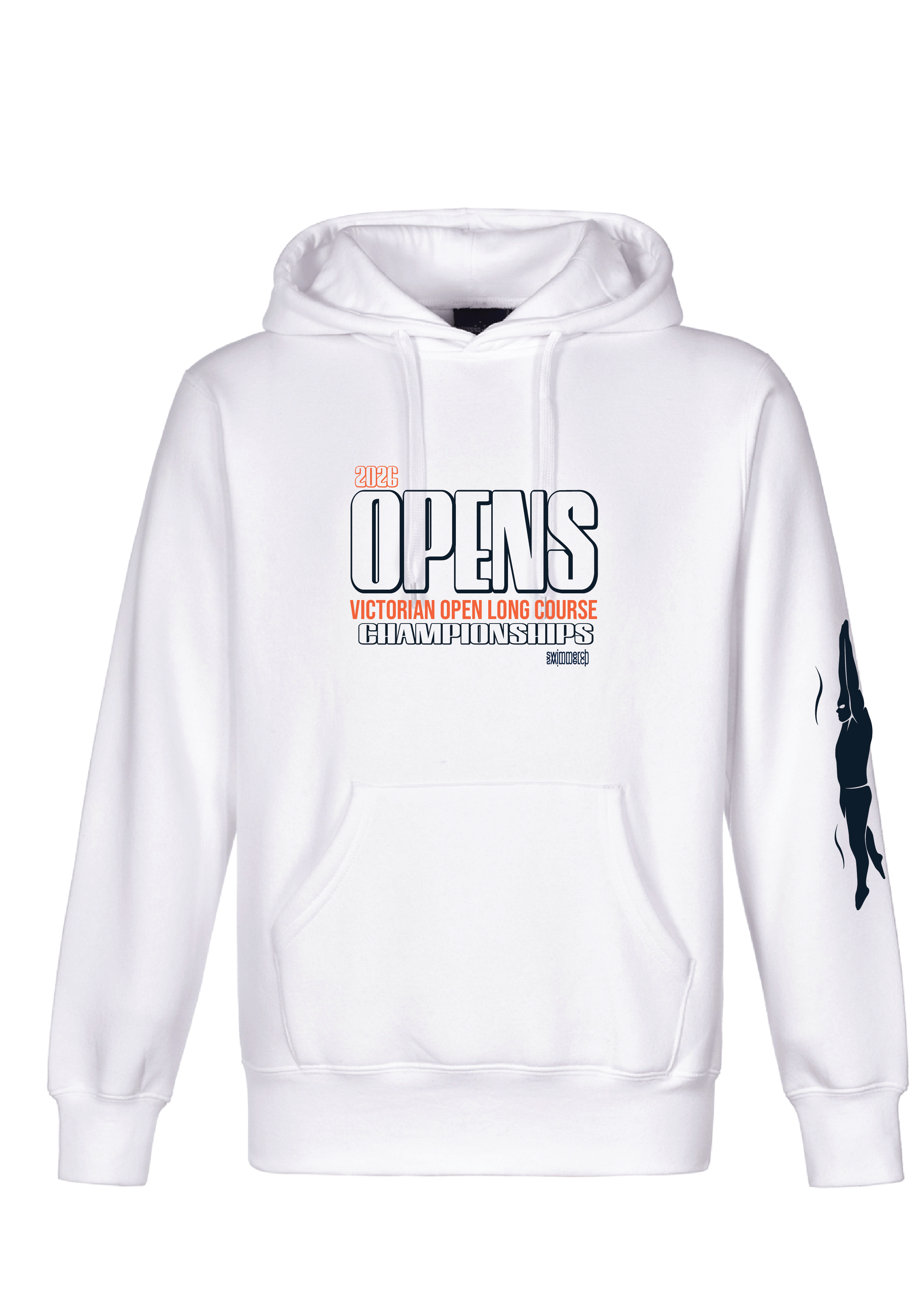2026 VICTORIAN OPEN LONG COURSE CHAMPIONSHIP HOODIE -  WHITE