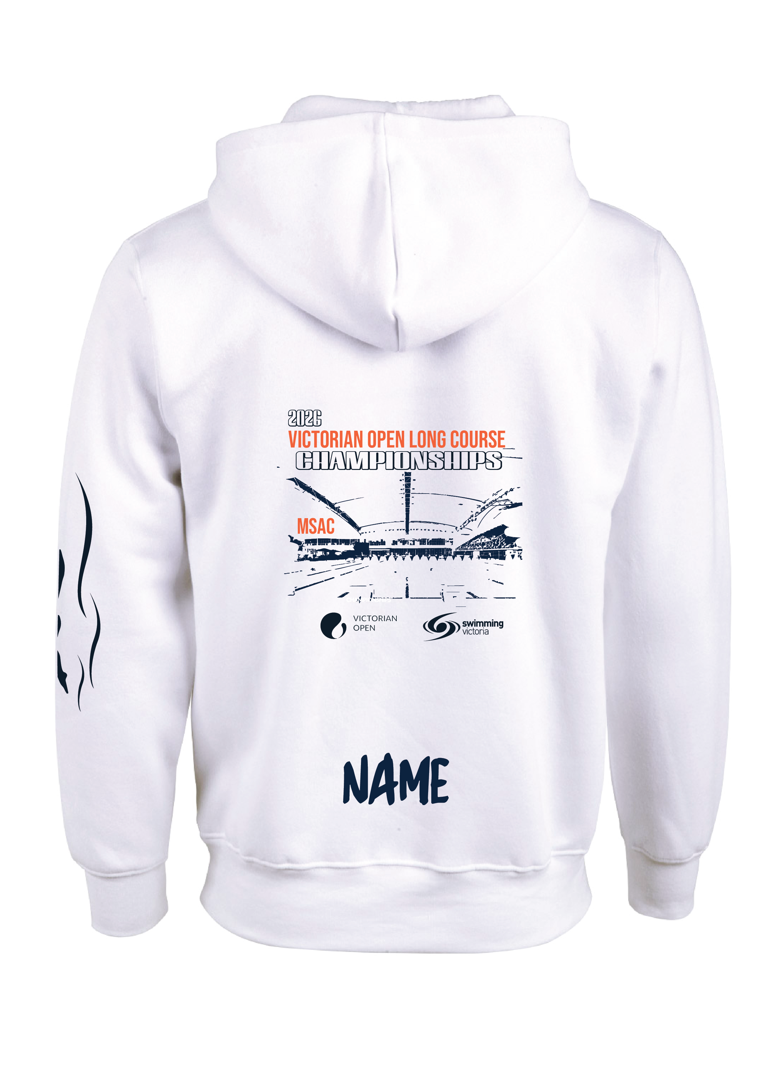 2026 VICTORIAN OPEN LONG COURSE CHAMPIONSHIP HOODIE -  WHITE