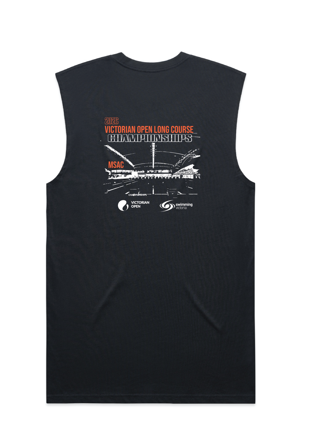 2026 VICTORIAN OPEN LONG COURSE CHAMPIONSHIPS SLEEVELESS TEE - NAVY