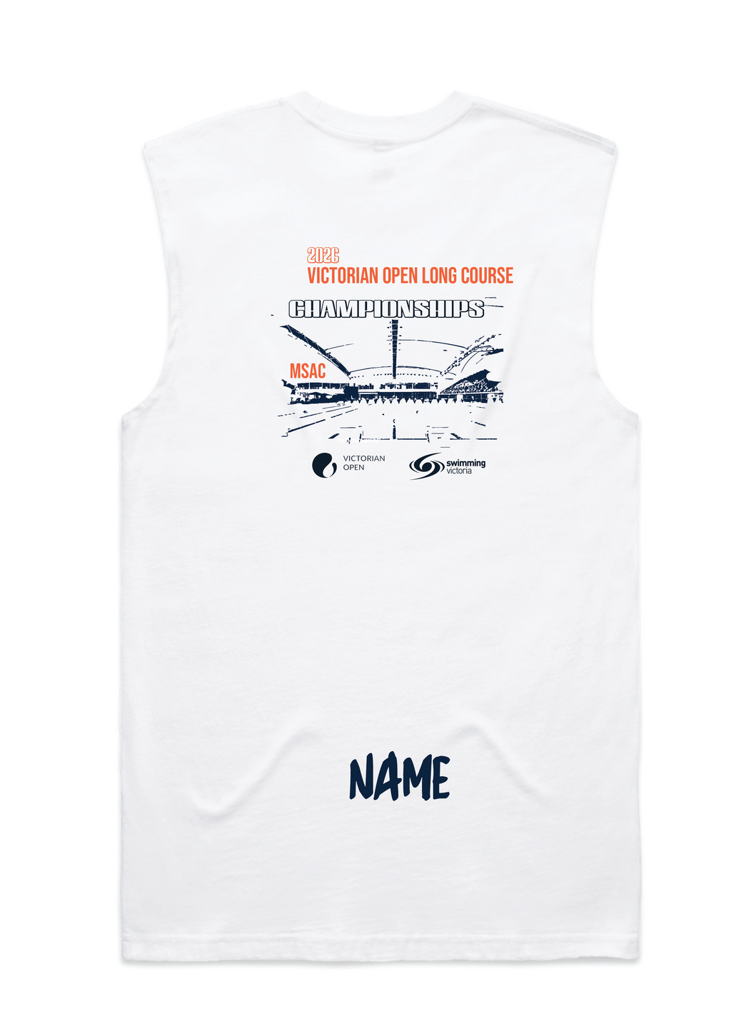 2026 VICTORIAN OPEN LONG COURSE CHAMPIONSHIPS SLEEVELESS TEE - WHITE