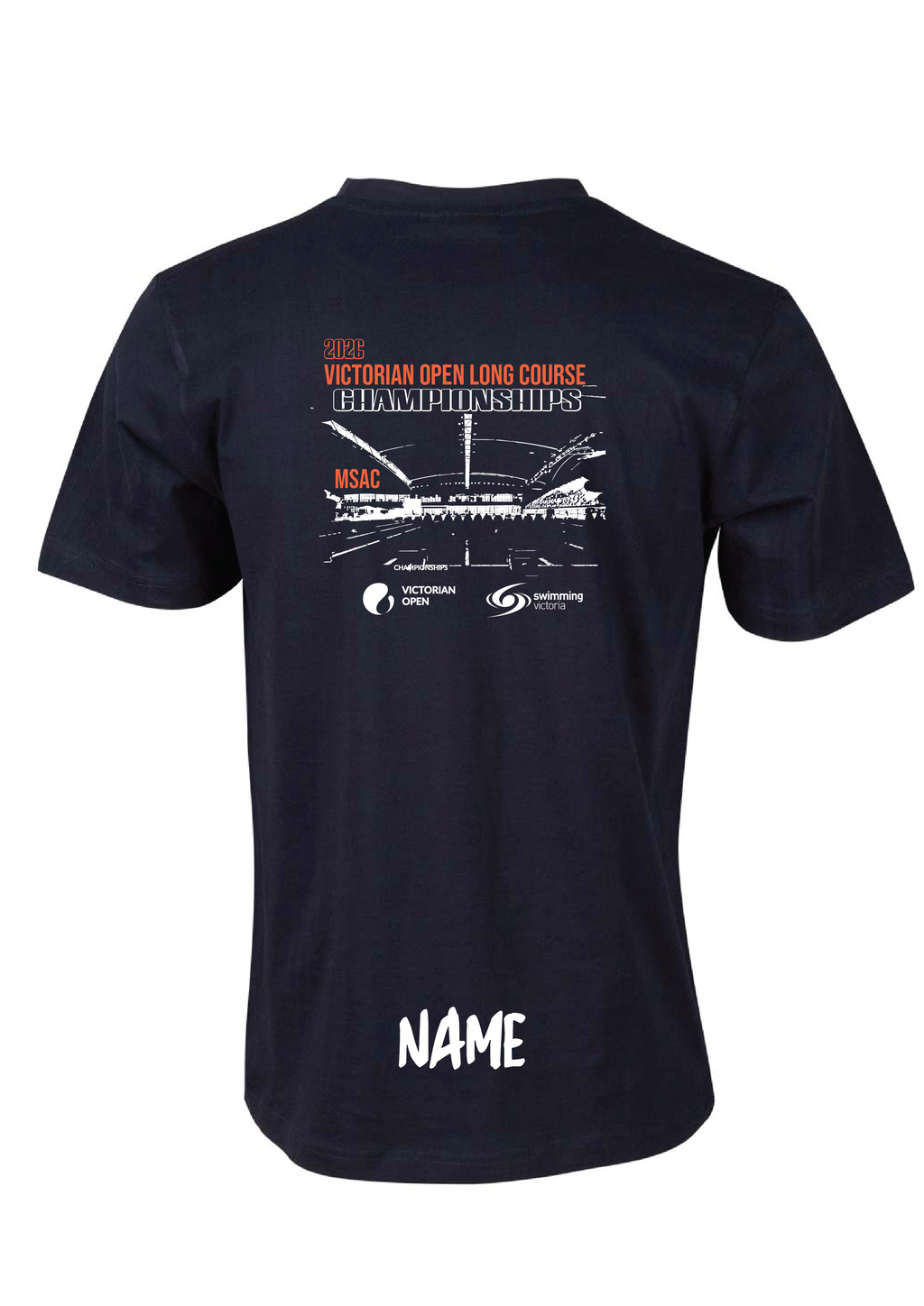 2026 VICTORIAN OPEN LONG COURSE CHAMPIONSHIPS SHORT SLEEVE TEE - NAVY