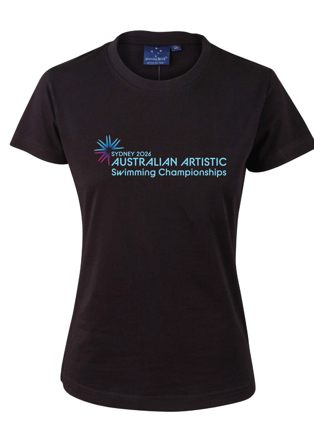 2026 Australian Artistic Swimming Championships Tee Unisex & Women's Sizing - Black