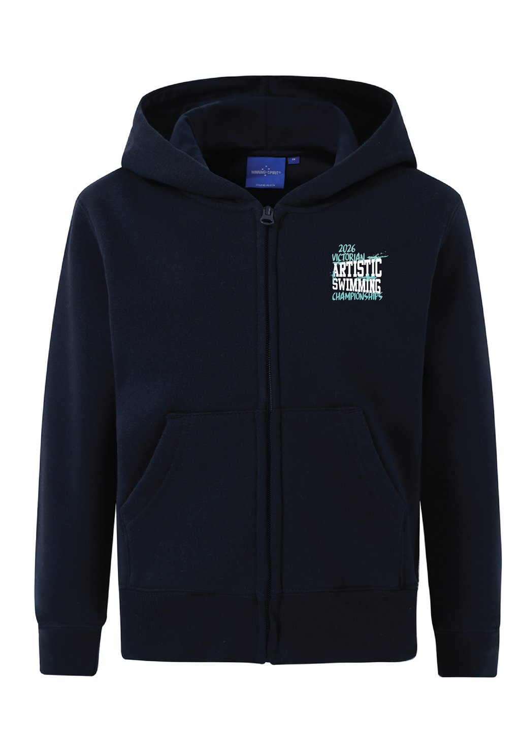 2026 VICTORIAN ARTISTIC SWIMMING CHAMPIONSHIPS ZIP THRU HOODIE- NAVY