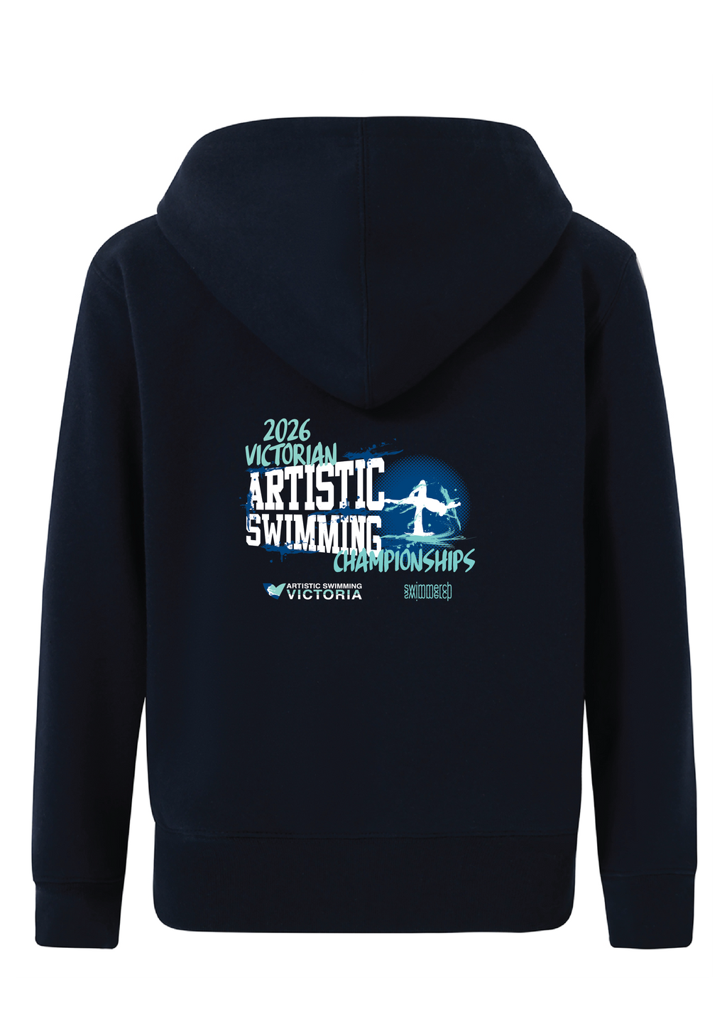 2026 VICTORIAN ARTISTIC SWIMMING CHAMPIONSHIPS ZIP THRU HOODIE- NAVY