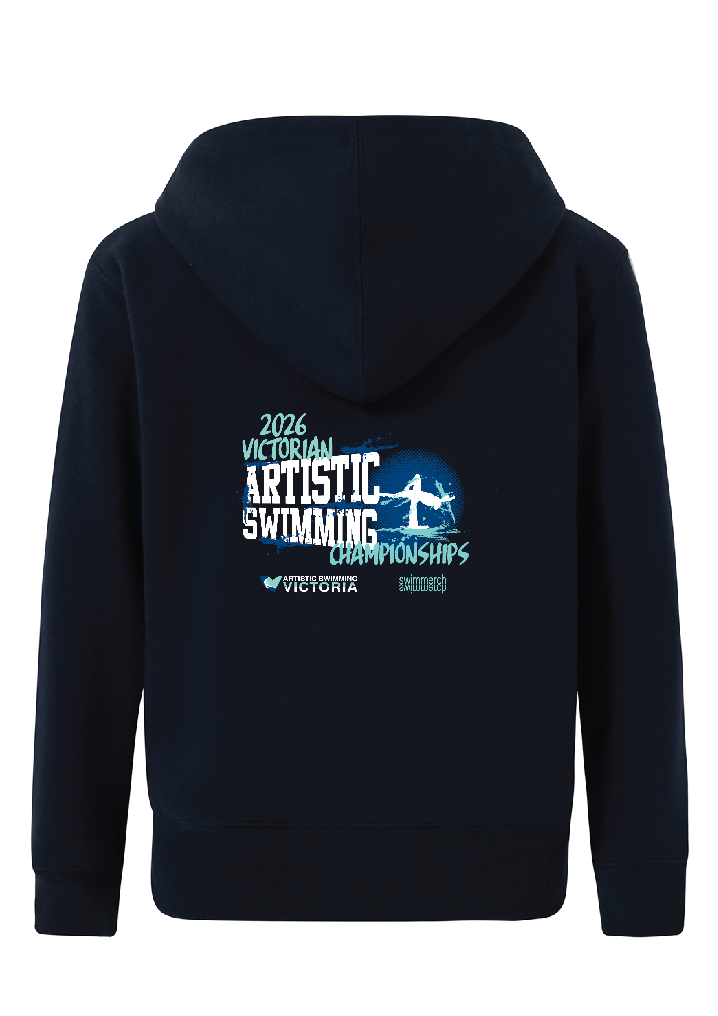 2026 VICTORIAN ARTISTIC SWIMMING CHAMPIONSHIPS ZIP THRU HOODIE- NAVY