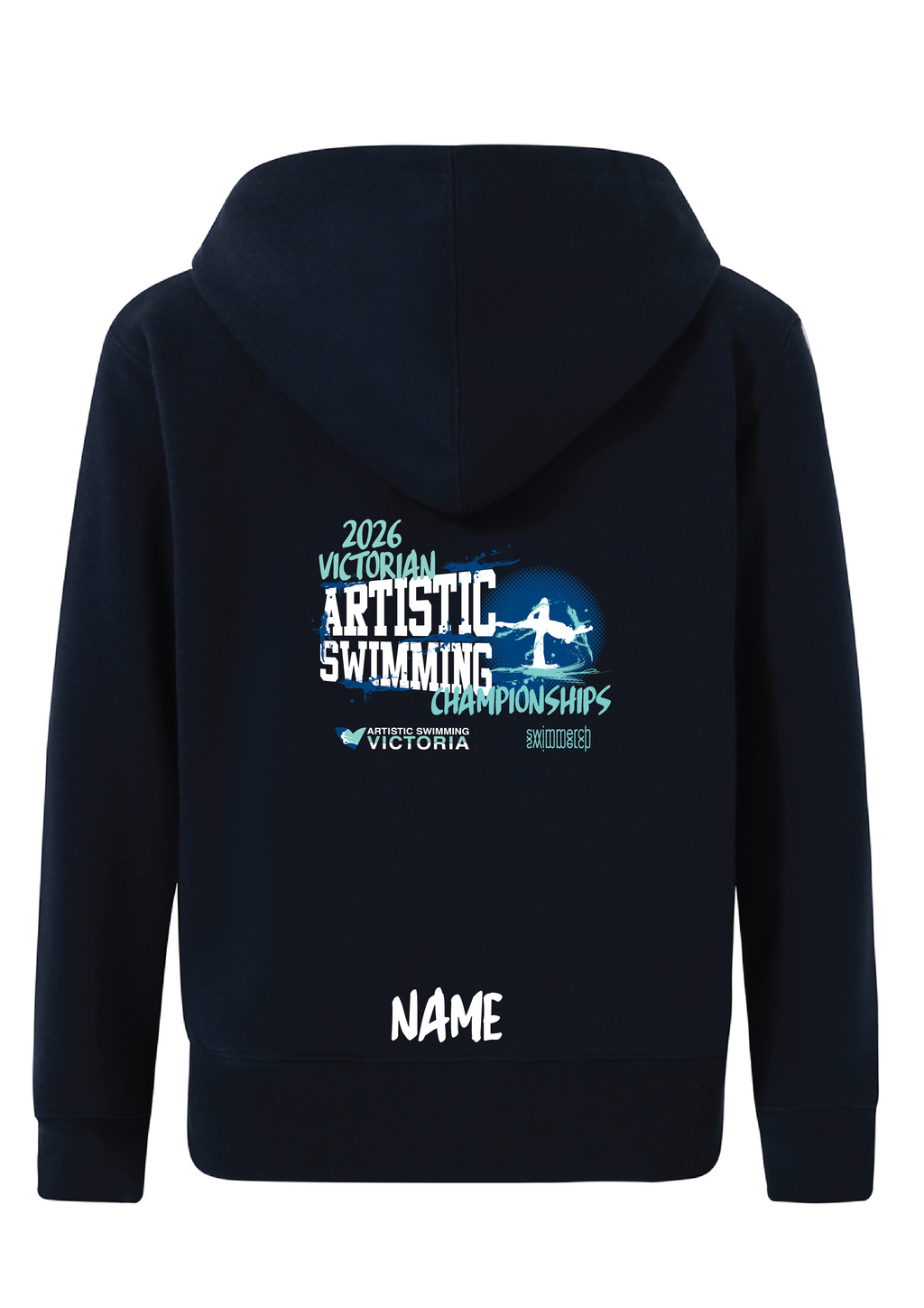 2026 VICTORIAN ARTISTIC SWIMMING CHAMPIONSHIPS ZIP THRU HOODIE- NAVY