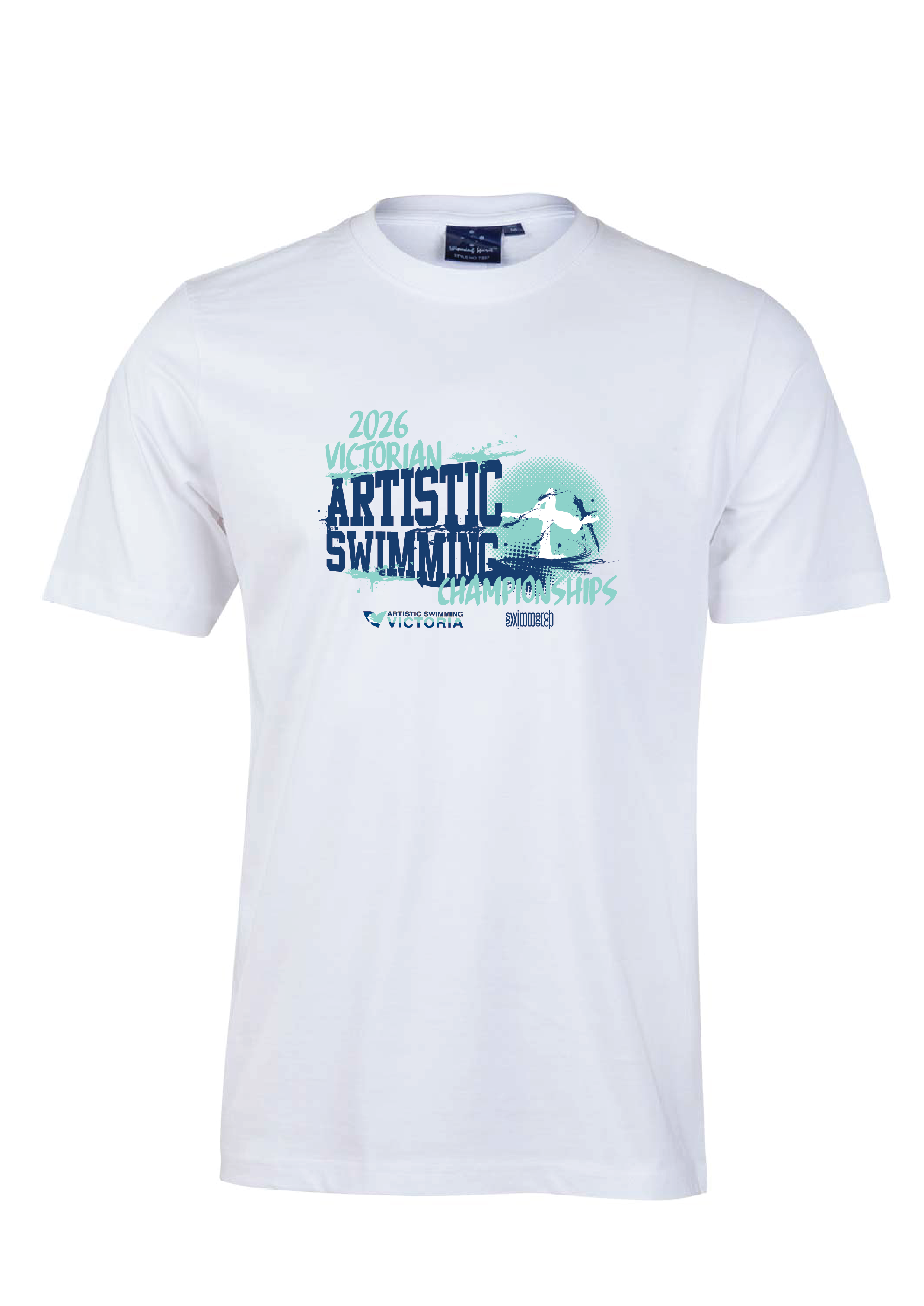 2026 VICTORIAN ARTISTIC SWIMMING CHAMPIONSHIPS SHORT SLEEVE TEE - WHITE