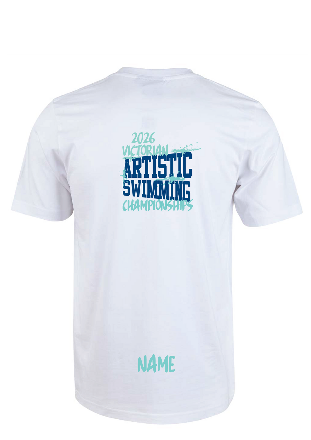 2026 VICTORIAN ARTISTIC SWIMMING CHAMPIONSHIPS SHORT SLEEVE TEE - WHITE