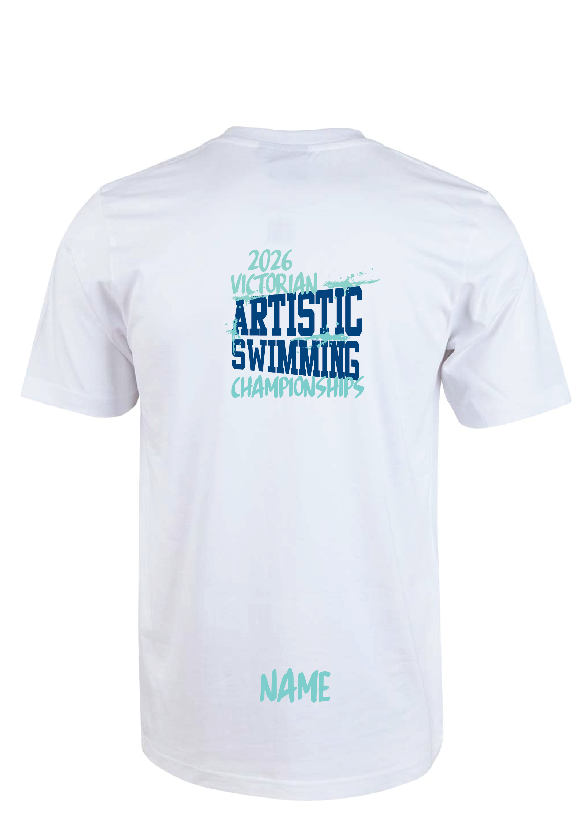 2026 VICTORIAN ARTISTIC SWIMMING CHAMPIONSHIPS SHORT SLEEVE TEE - WHITE