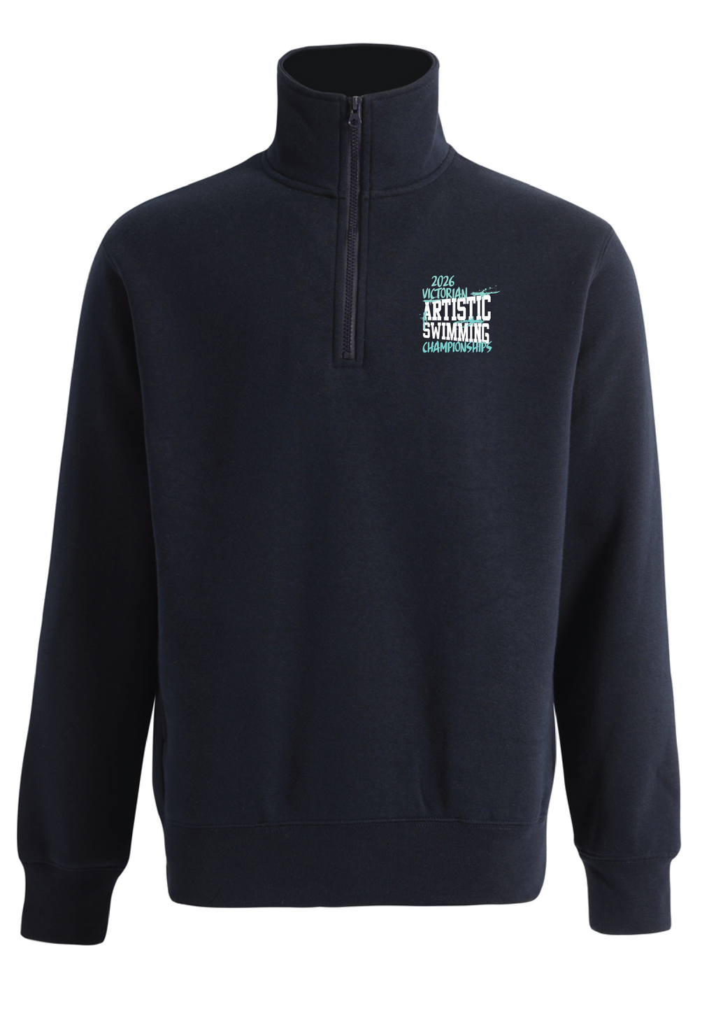2026 VICTORIAN ARTISTIC SWIMMING CHAMPIONSHIPS 1/4 ZIP SWEAT TOP - NAVY