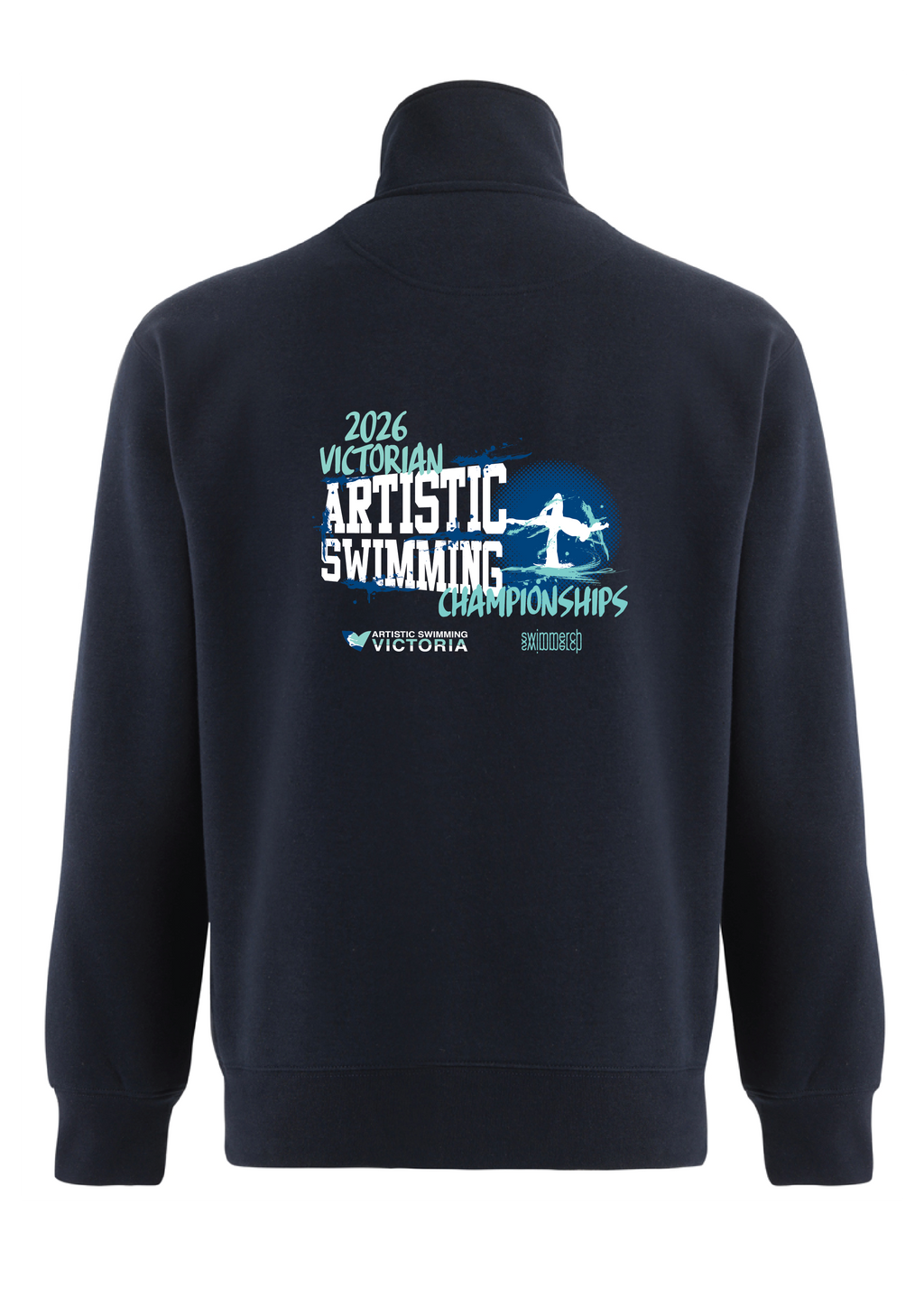 2026 VICTORIAN ARTISTIC SWIMMING CHAMPIONSHIPS 1/4 ZIP SWEAT TOP - NAVY