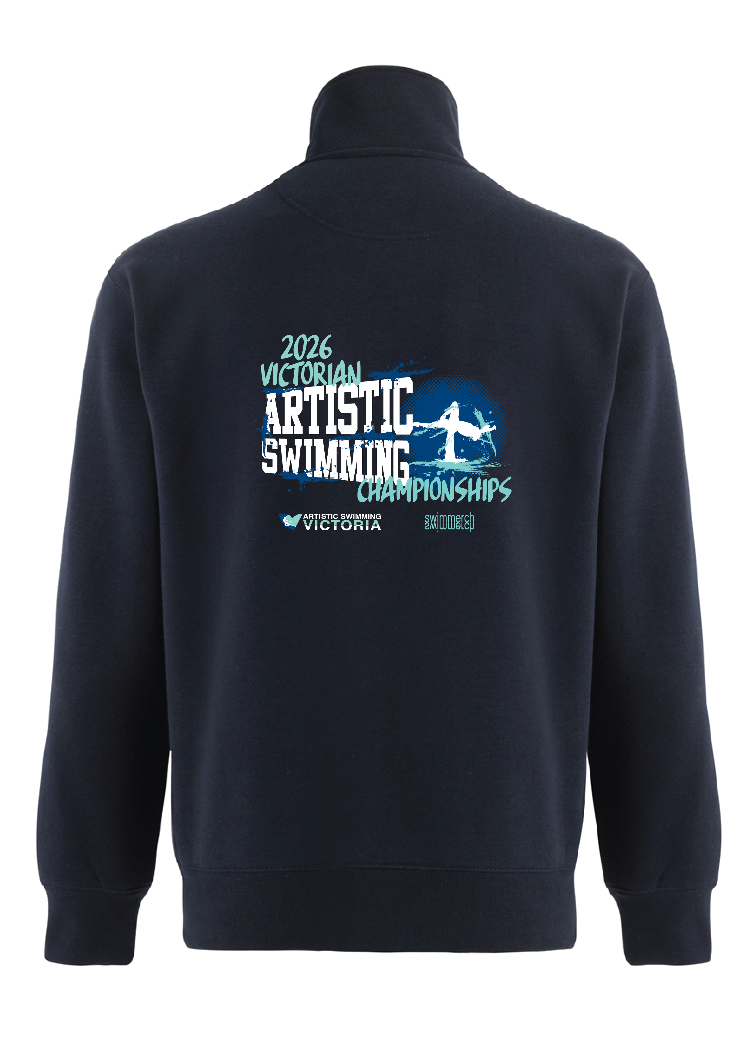 2026 VICTORIAN ARTISTIC SWIMMING CHAMPIONSHIPS 1/4 ZIP SWEAT TOP - NAVY