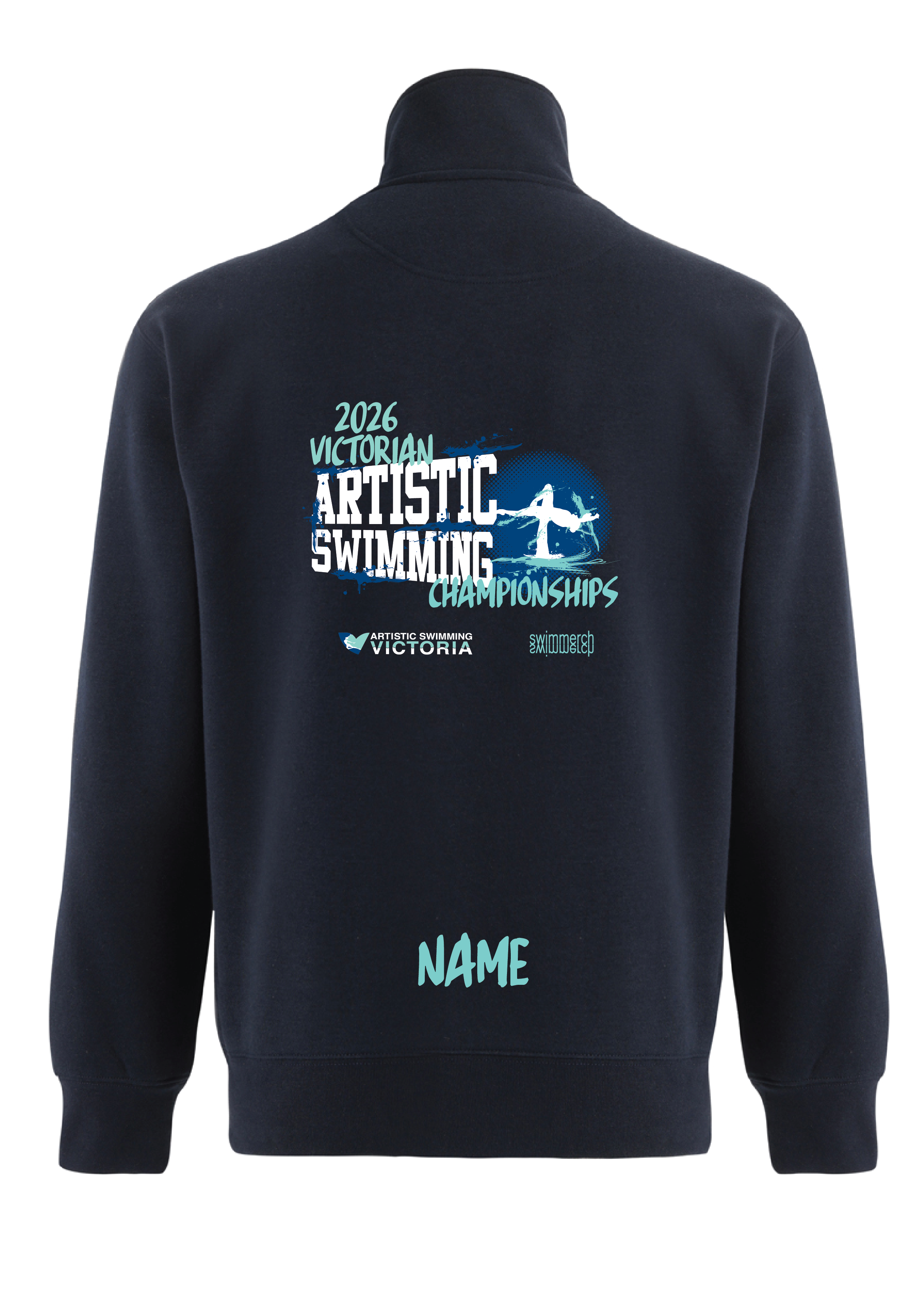 2026 VICTORIAN ARTISTIC SWIMMING CHAMPIONSHIPS 1/4 ZIP SWEAT TOP - NAVY