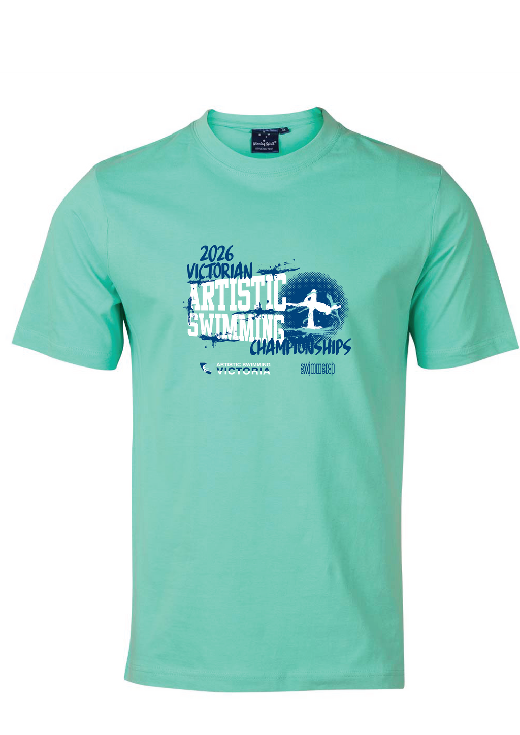 2026 VICTORIAN ARTISTIC SWIMMING CHAMPIONSHIPS SHORT SLEEVE TEE - MINT