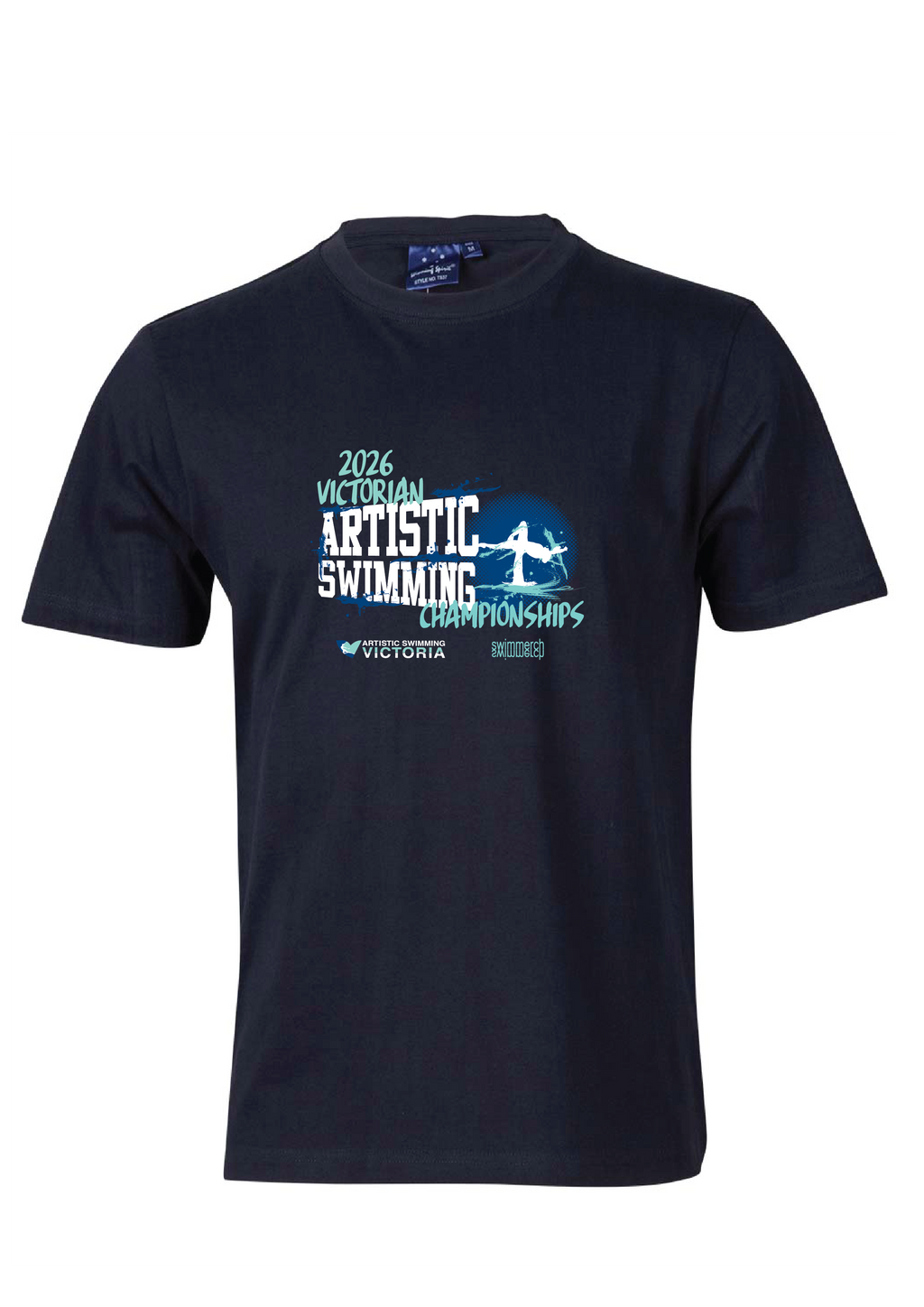 2026 VICTORIAN ARTISTIC SWIMMING CHAMPIONSHIPS SHORT SLEEVE TEE - NAVY