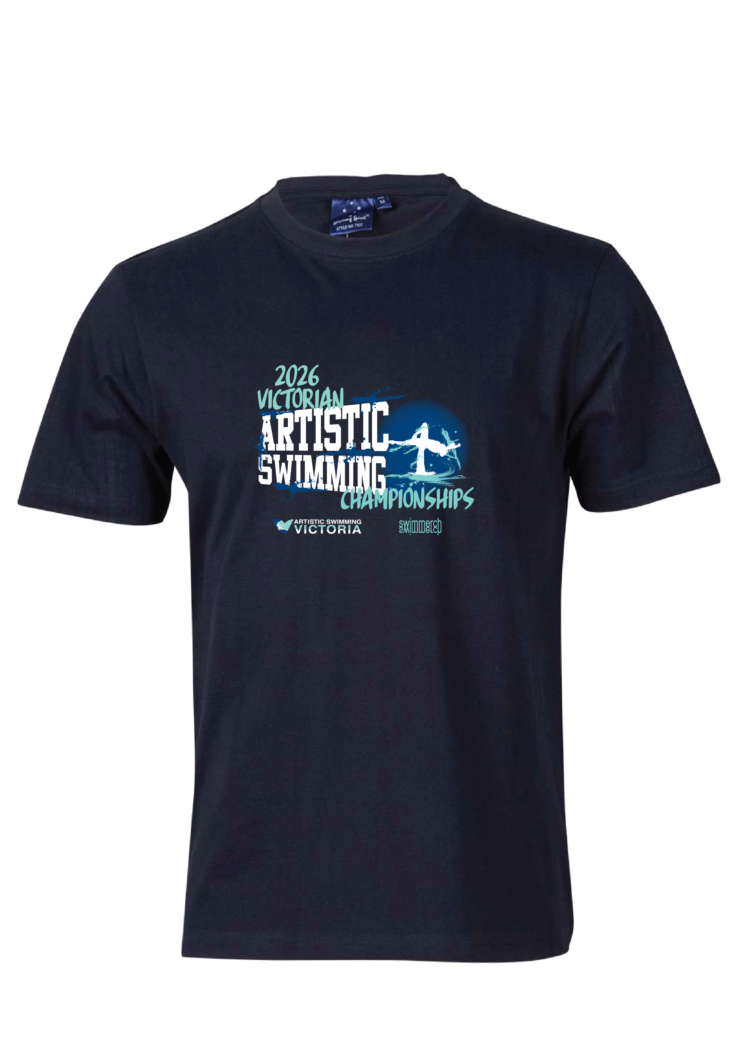 2026 VICTORIAN ARTISTIC SWIMMING CHAMPIONSHIPS SHORT SLEEVE TEE - NAVY