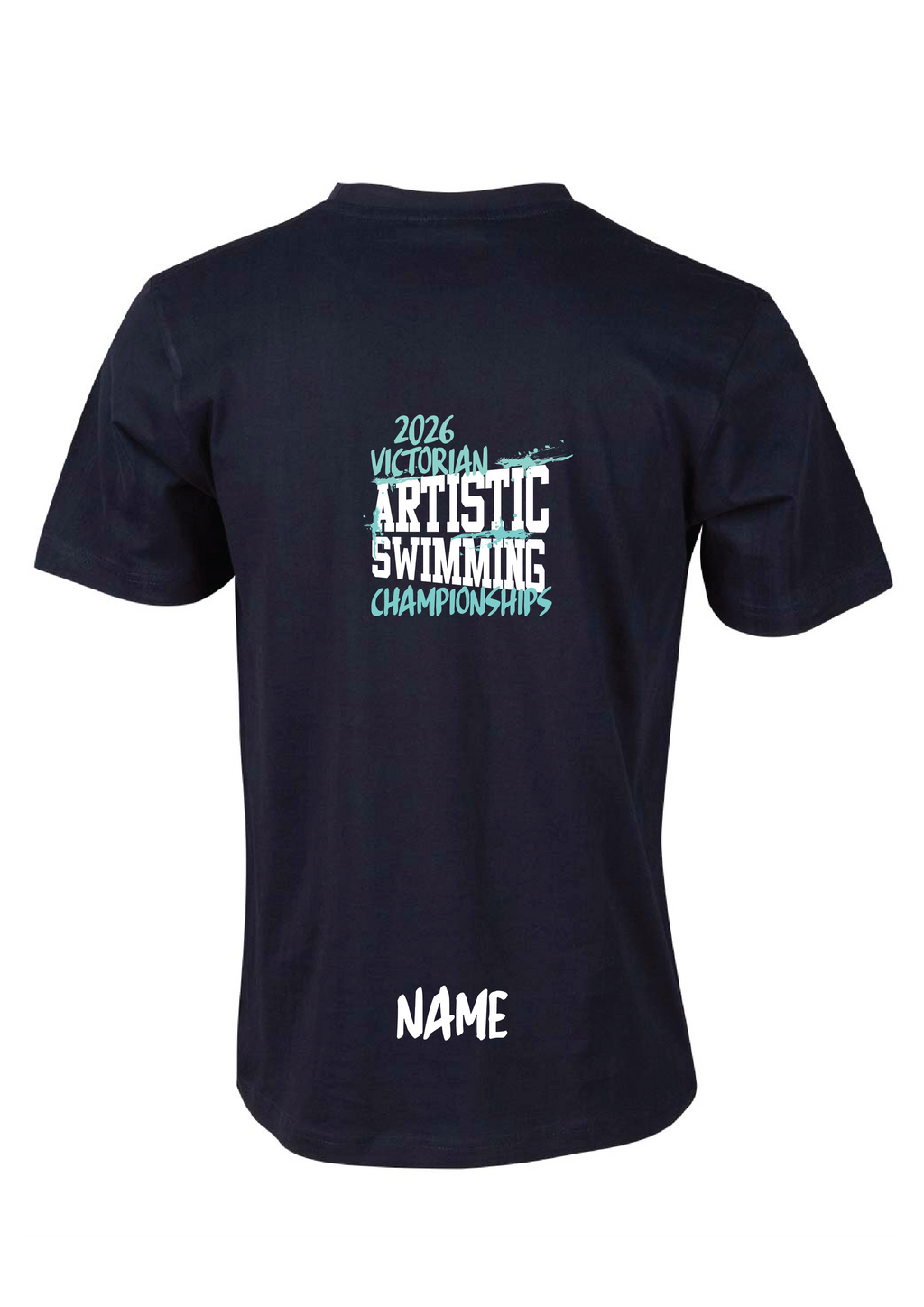 2026 VICTORIAN ARTISTIC SWIMMING CHAMPIONSHIPS SHORT SLEEVE TEE - NAVY