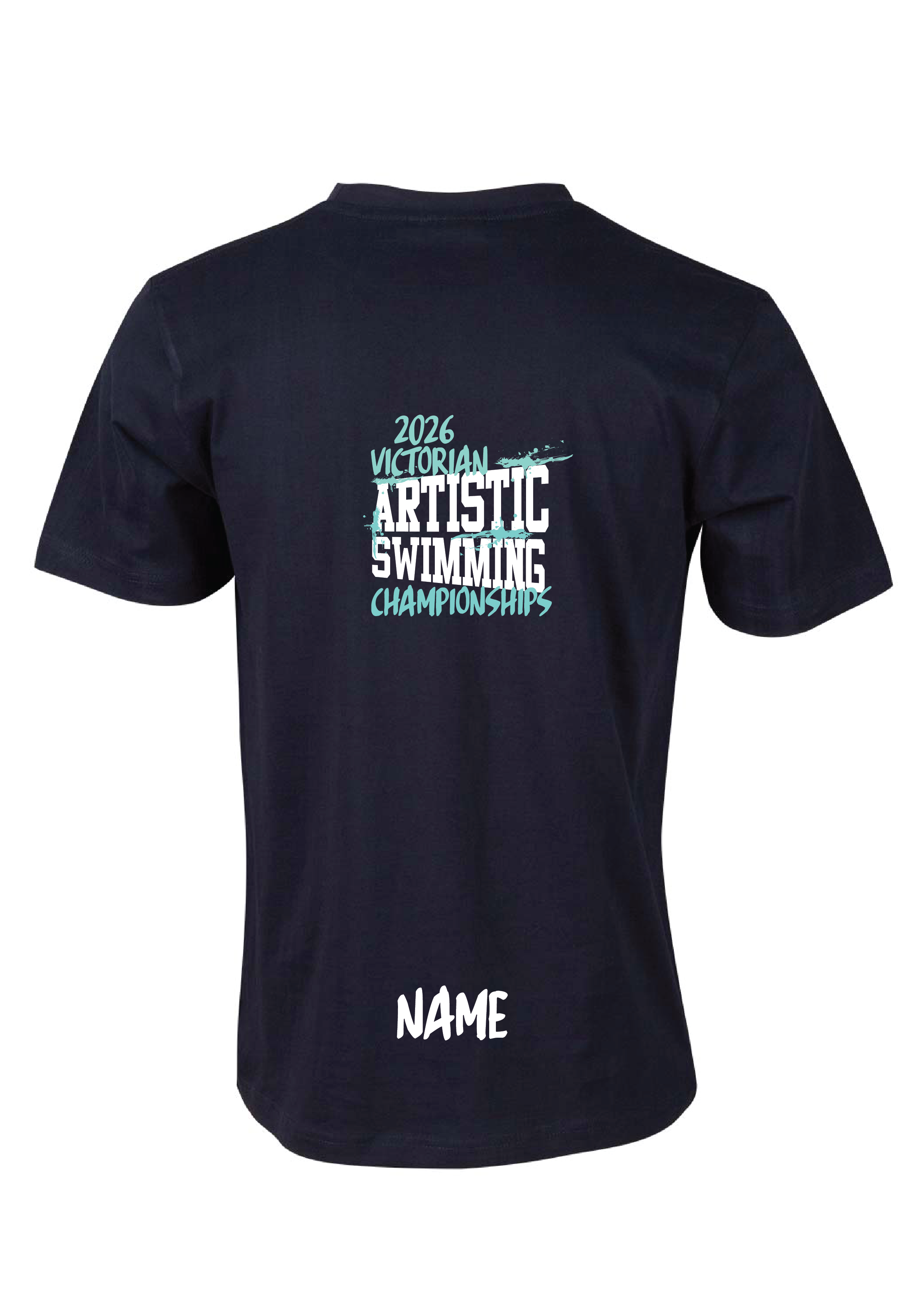 2026 VICTORIAN ARTISTIC SWIMMING CHAMPIONSHIPS SHORT SLEEVE TEE - NAVY