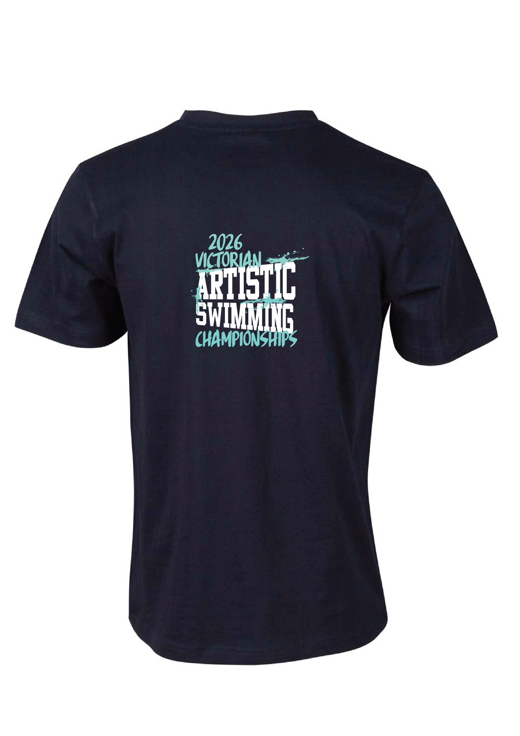 2026 VICTORIAN ARTISTIC SWIMMING CHAMPIONSHIPS SHORT SLEEVE TEE - NAVY