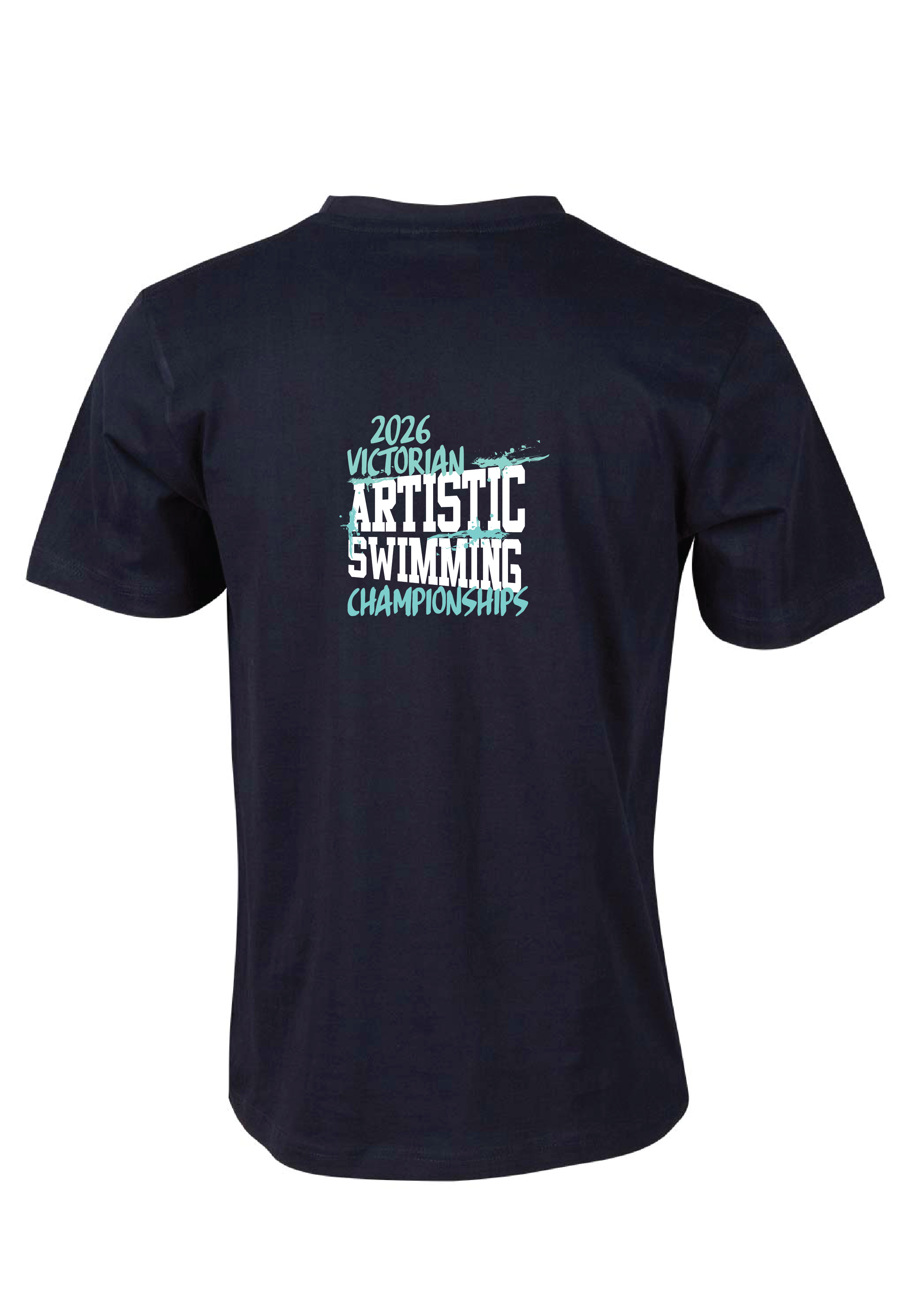 2026 VICTORIAN ARTISTIC SWIMMING CHAMPIONSHIPS SHORT SLEEVE TEE - NAVY