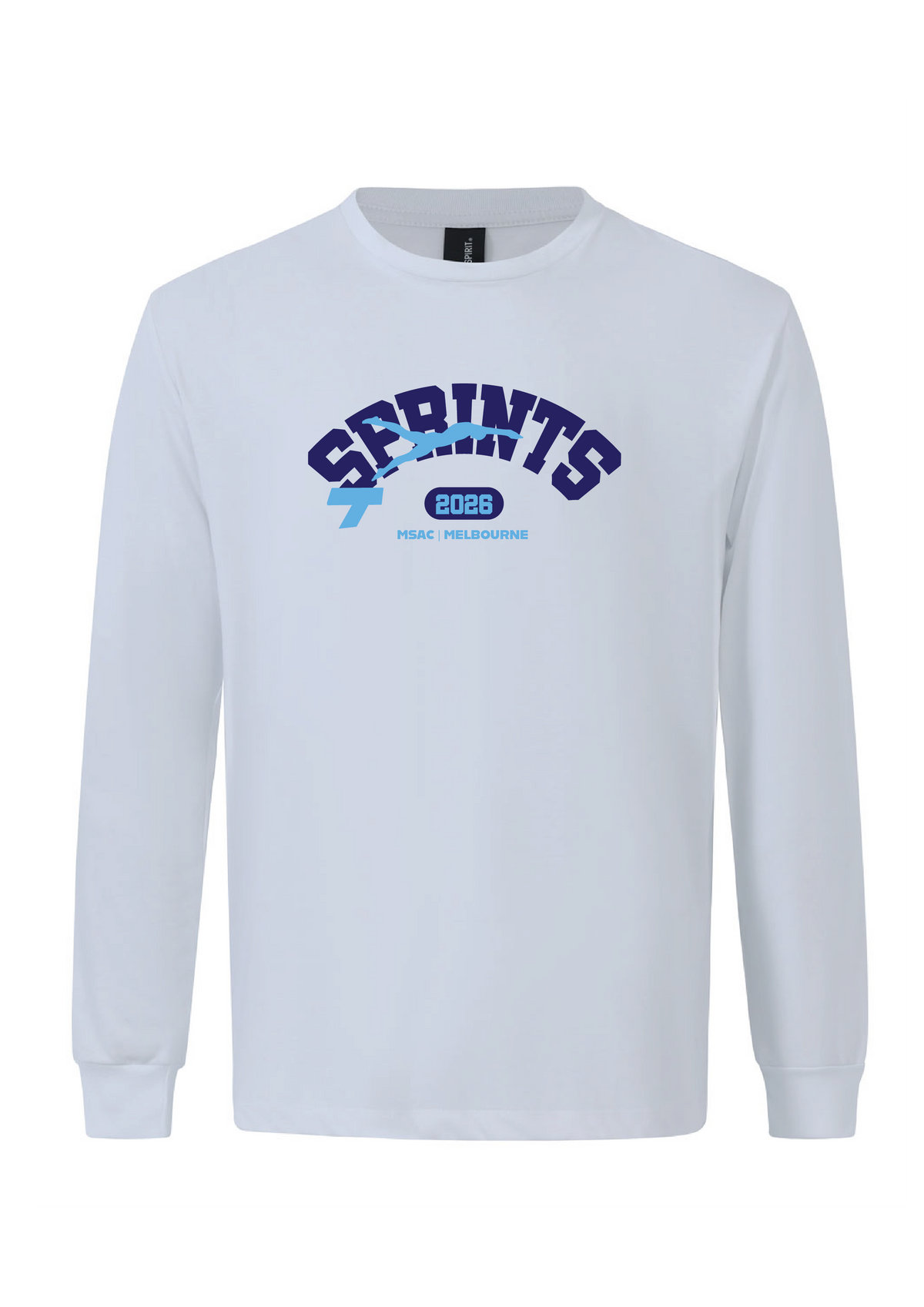 2026 SPRINT LONG SLEEVE TEE  - KIDS/UNISEX WHITE