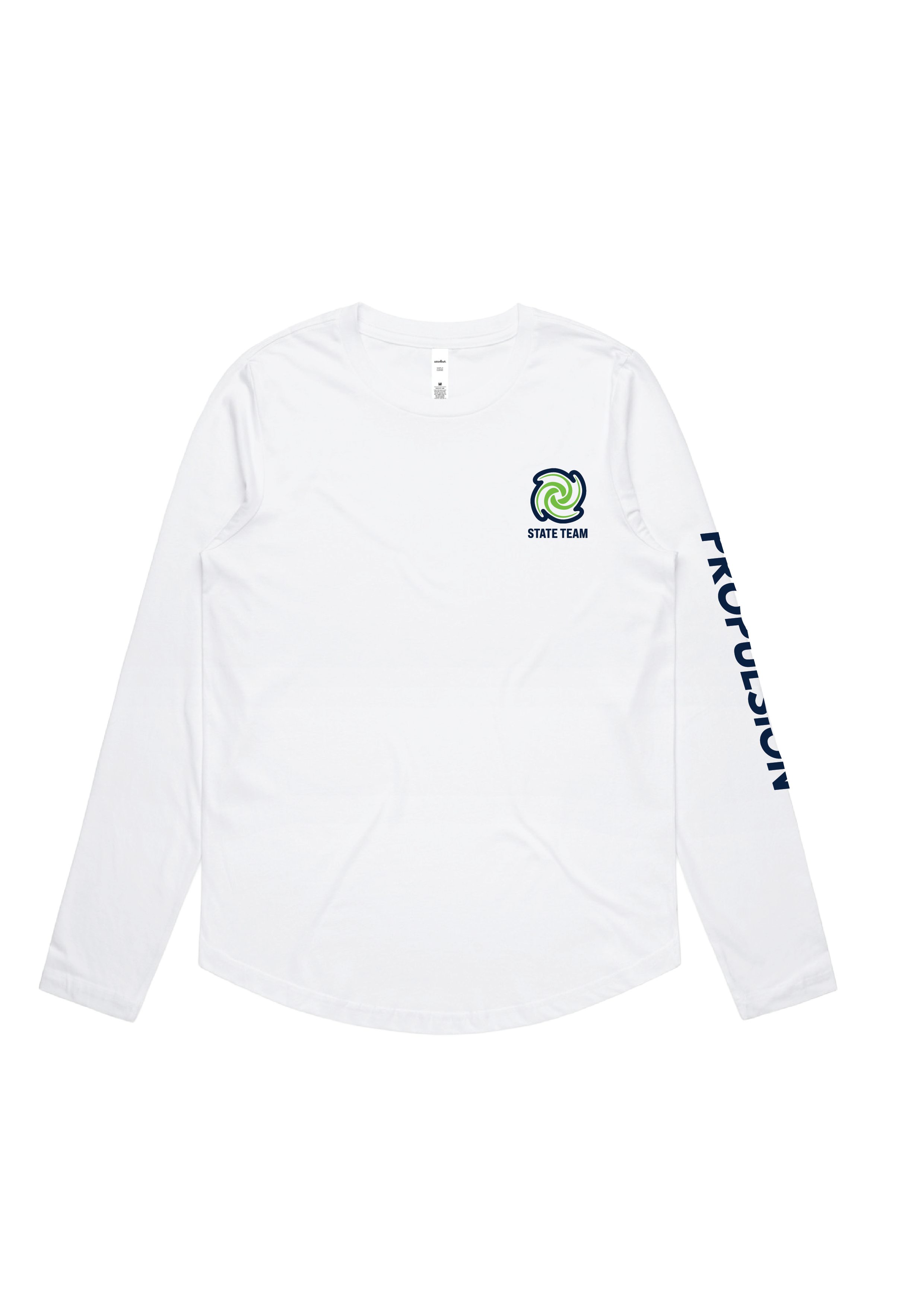 PROPULSION STATE TEAM LONG SLEEVE TEE WHITE - WOMENS