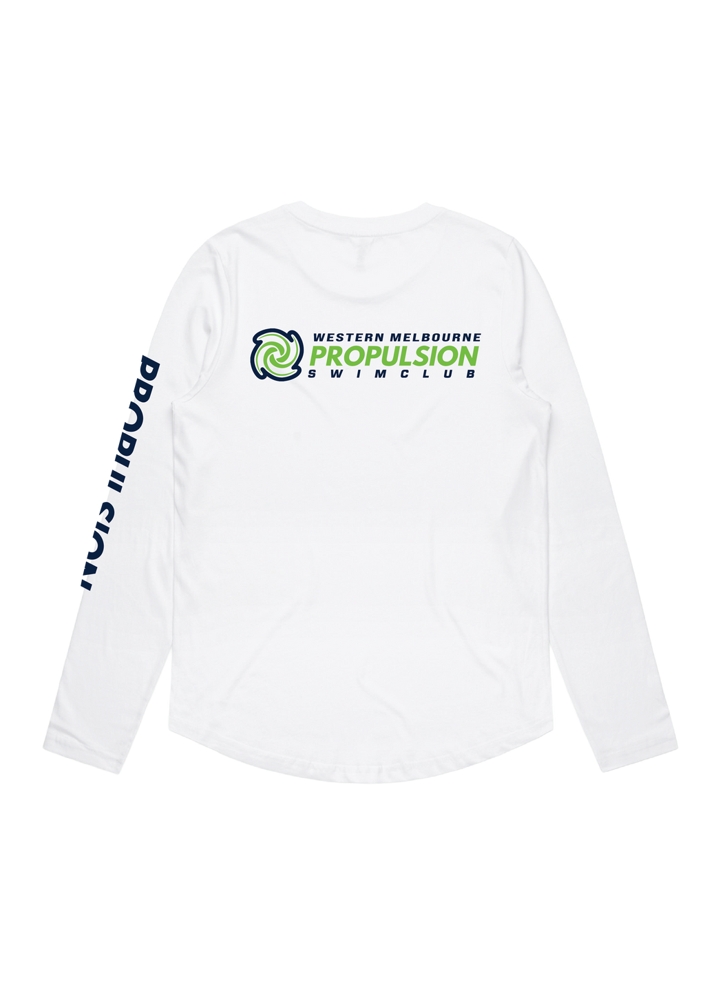 PROPULSION SWIM CLUB LONG SLEEVE TEE WHITE - WOMENS