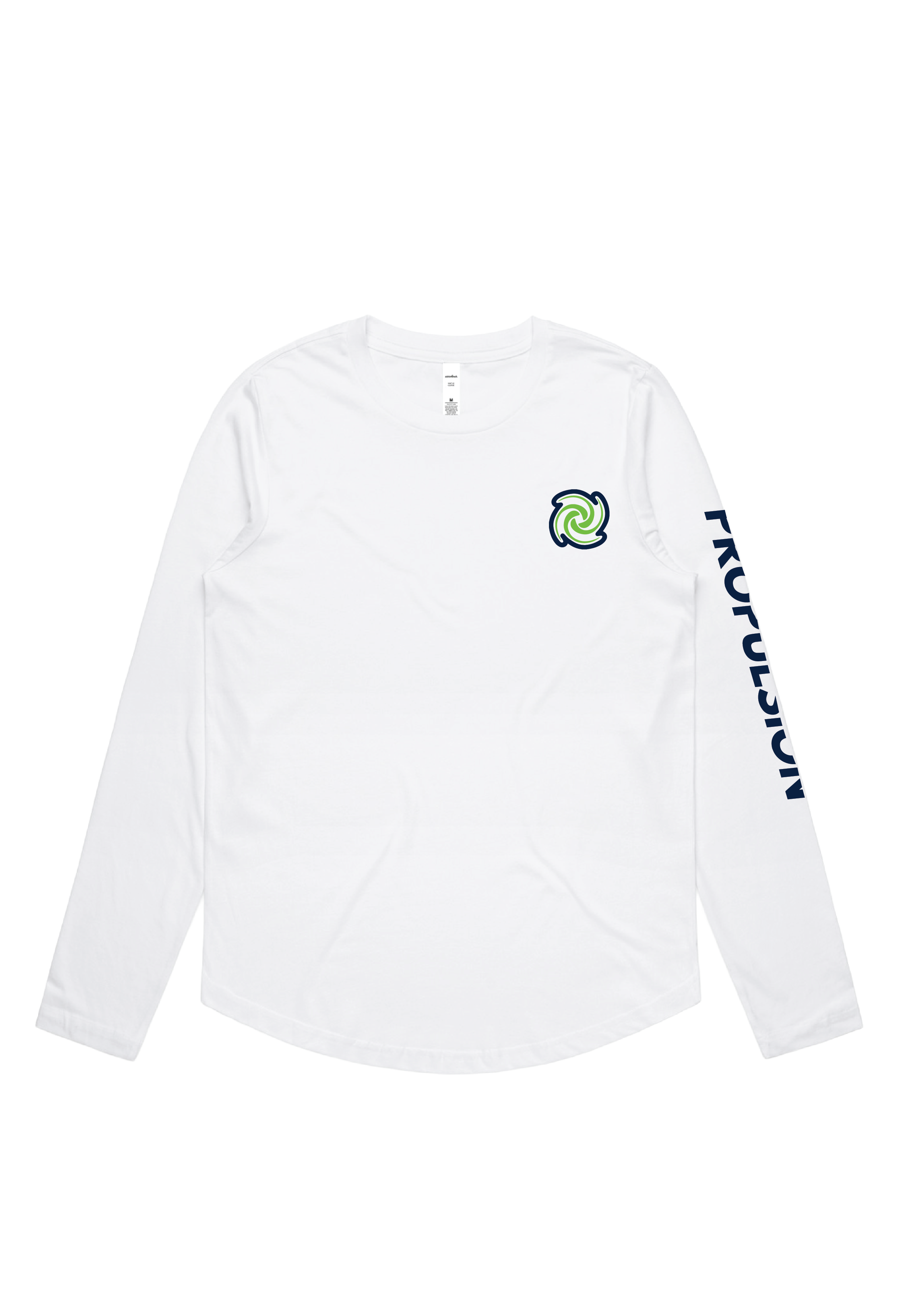 PROPULSION SWIM CLUB LONG SLEEVE TEE WHITE - WOMENS
