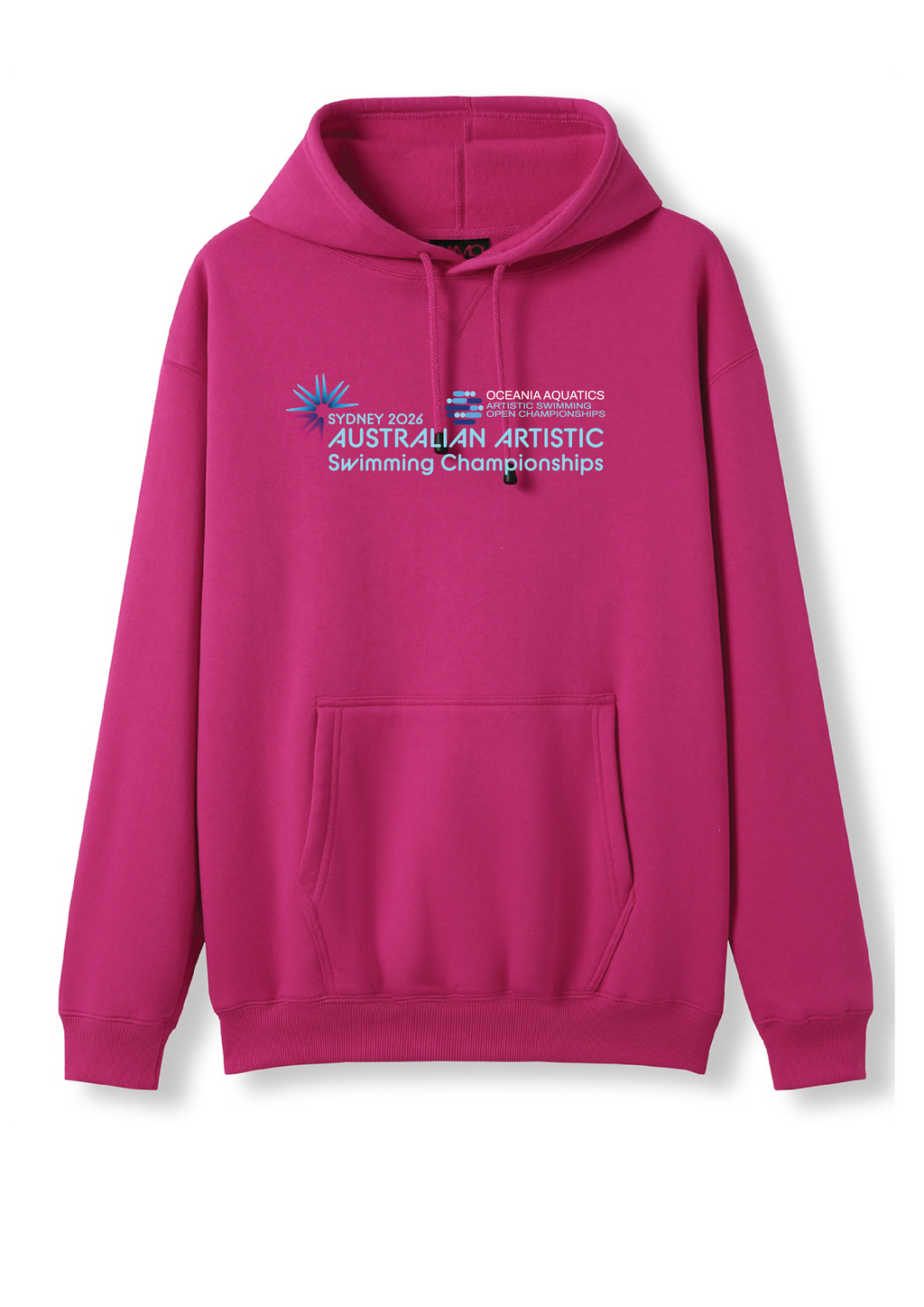 2026 Oceania Open & Australian Artistic Swimming Championships Hoodie - Fuchsia