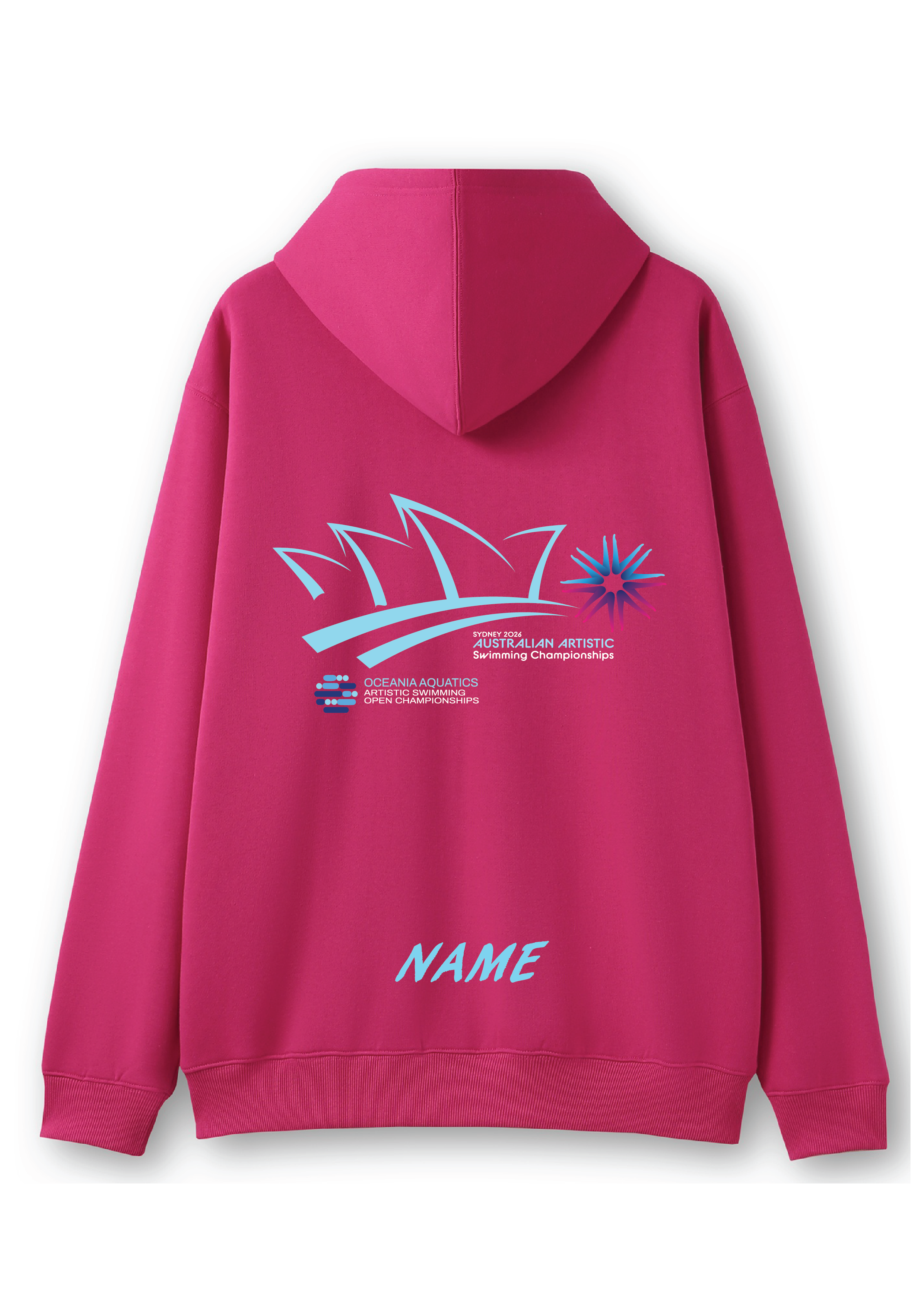 2026 Oceania Open & Australian Artistic Swimming Championships Hoodie - Fuchsia