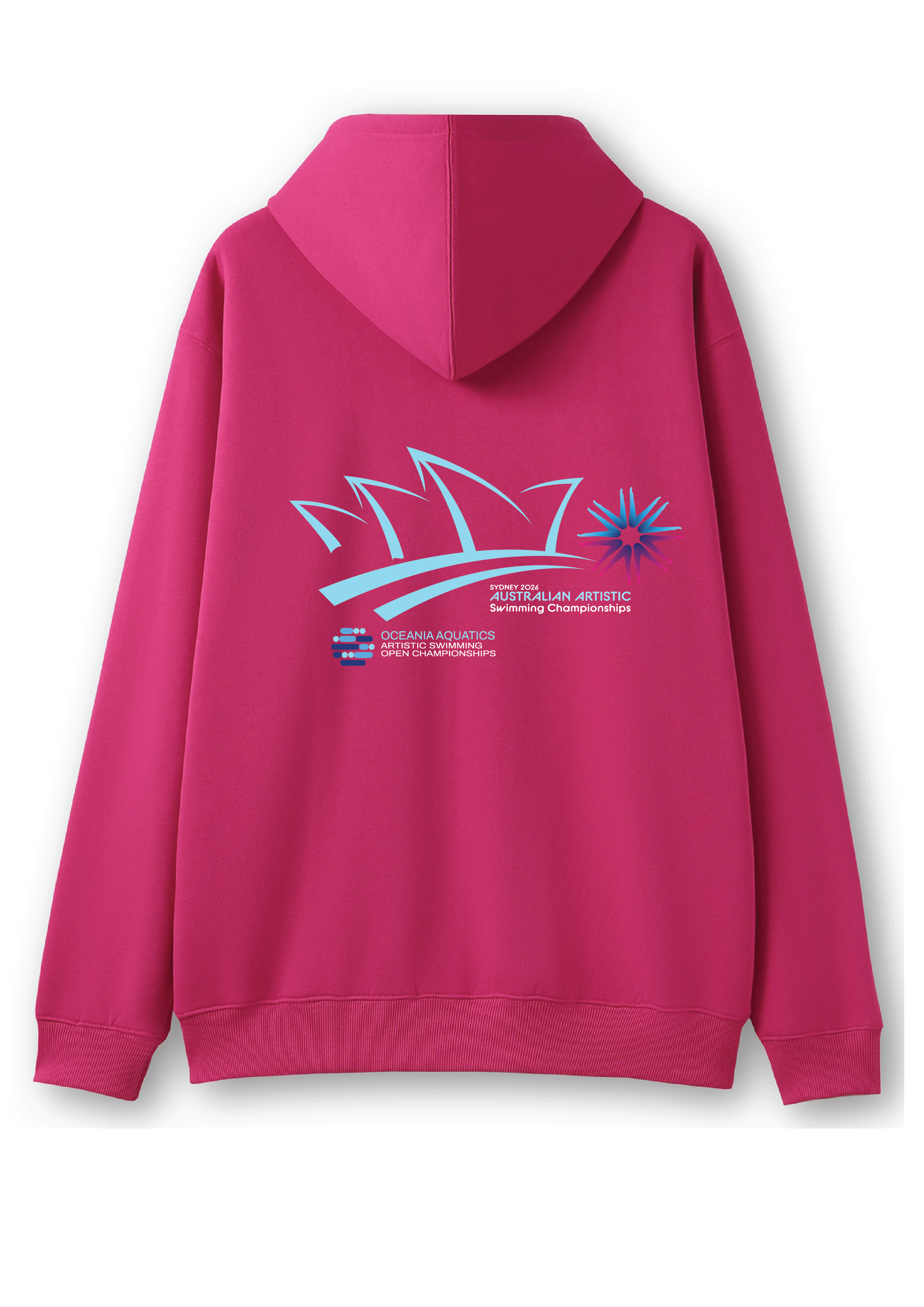 2026 Oceania Open & Australian Artistic Swimming Championships Hoodie - Fuchsia