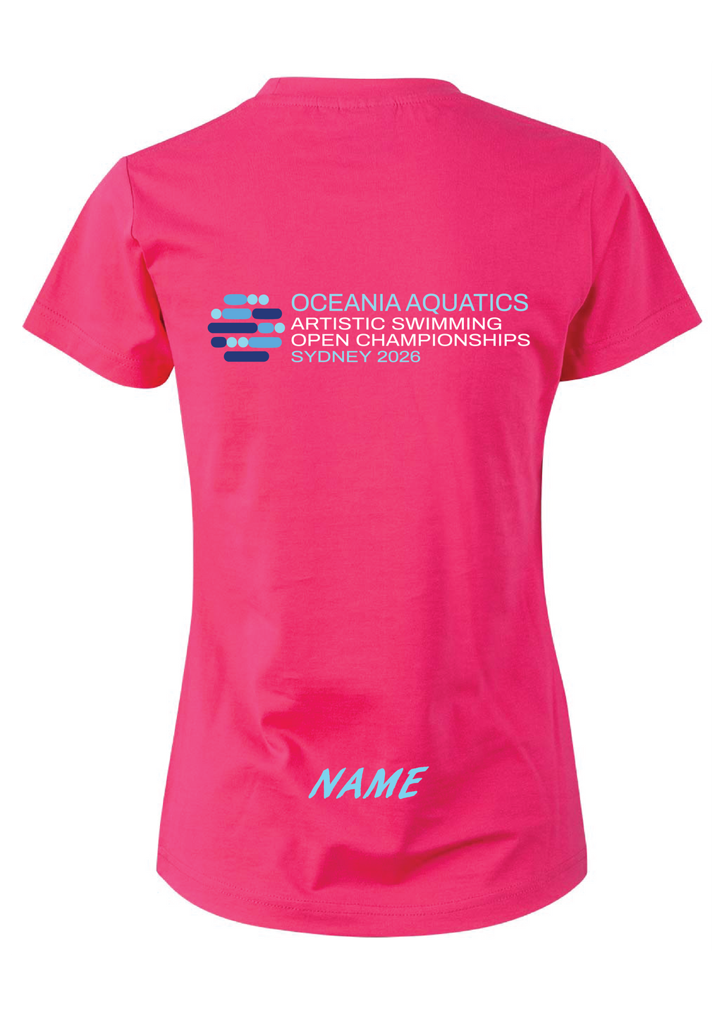 2026 Oceania Artistic Swimming Championships Tee Unisex & Women's Sizing - Fuchsia