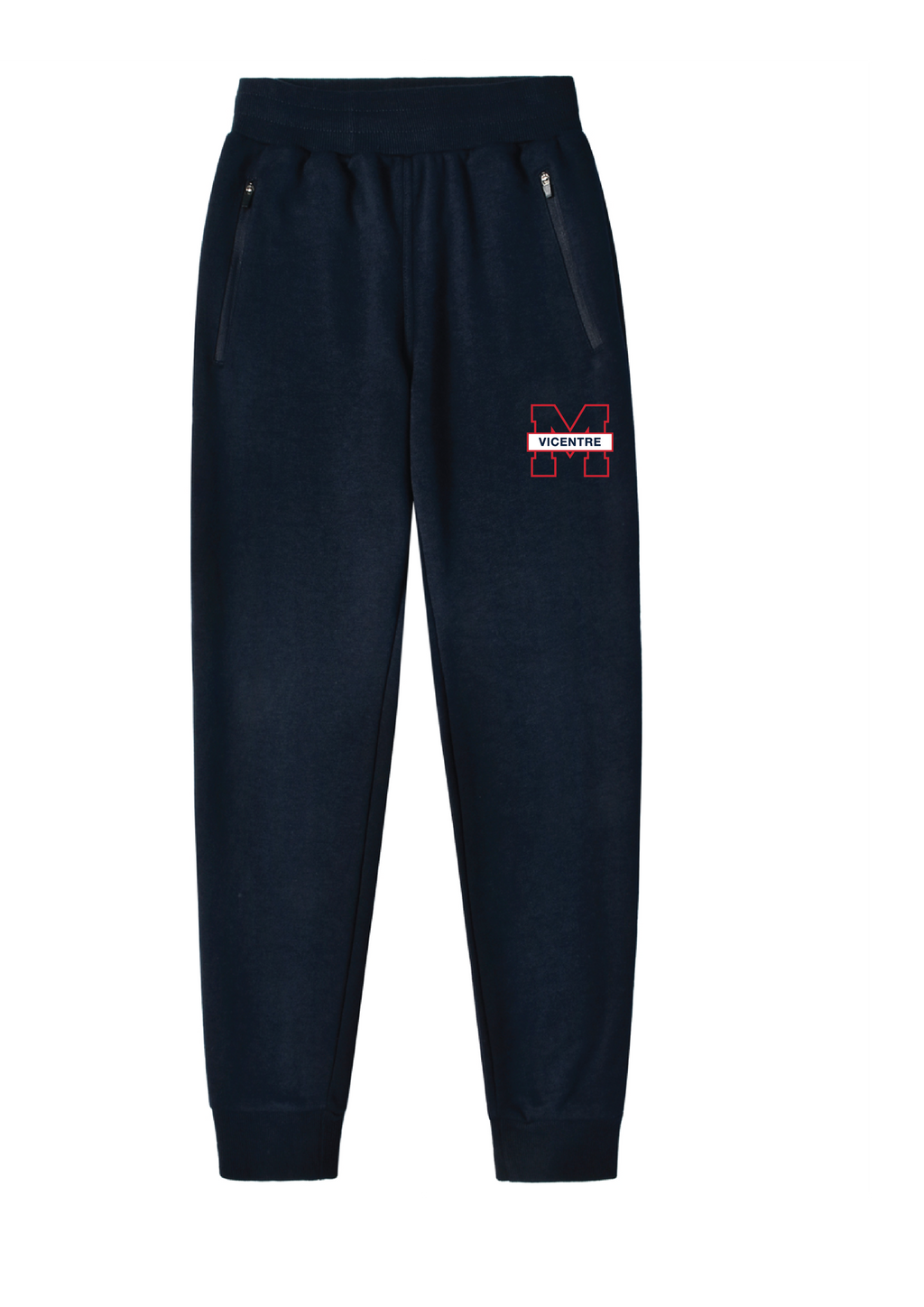 VICENTRE FLEECE TRACKPANT ZIP POCKETS TAPERED LEG - KIDS/UNISEX