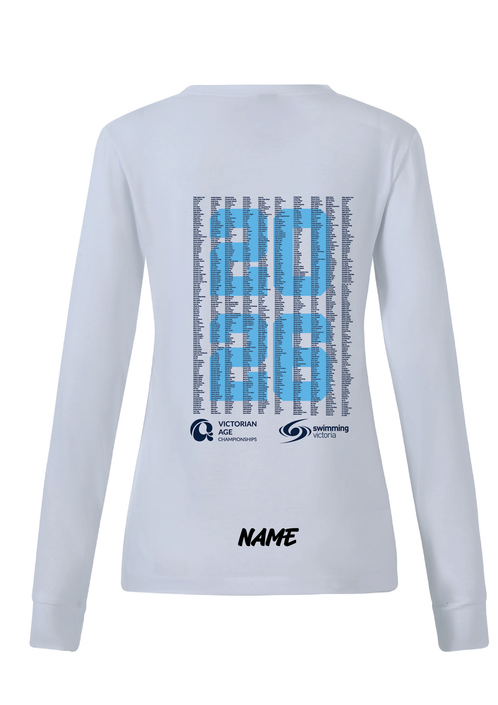 2026 VICTORIAN AGE SC CHAMPIONSHIP LONG SLEEVE TEE  - WOMENS WHITE- PRE ORDER ONLY