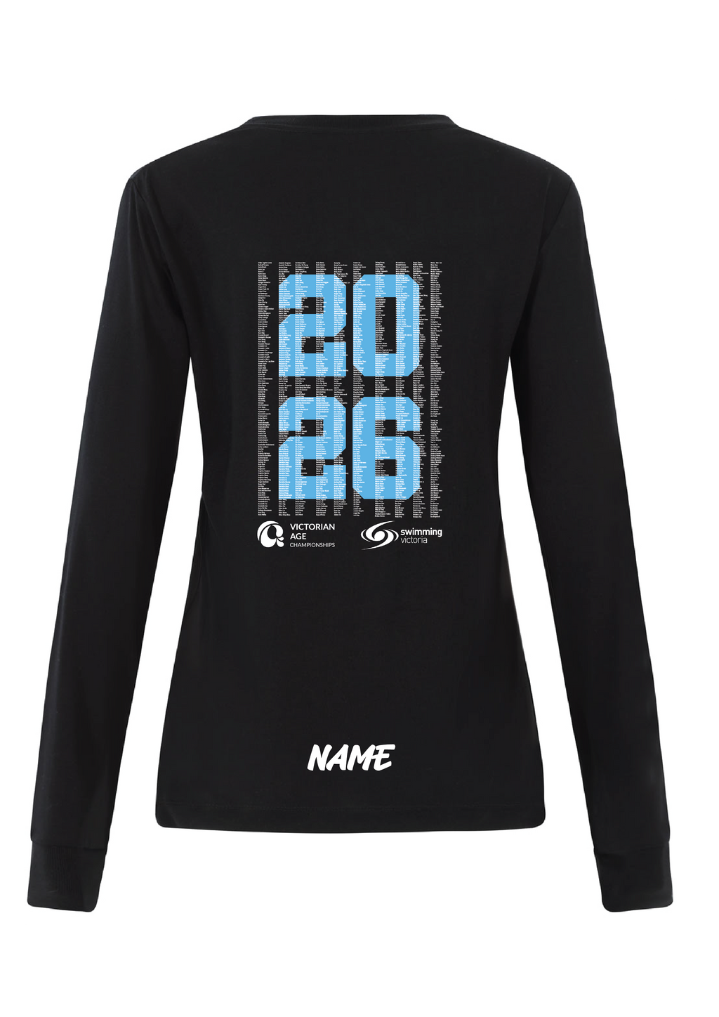 2026 VICTORIAN AGE SC CHAMPIONSHIP LONG SLEEVE TEE  - WOMENS BLACK- PRE ORDER ONLY