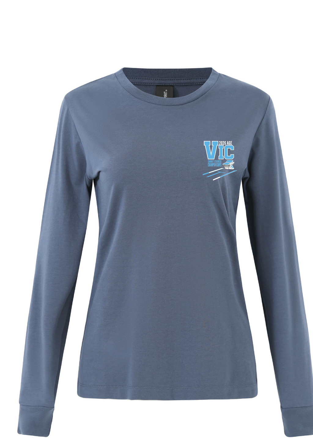 2026 VICTORIAN AGE SC CHAMPIONSHIP LONG SLEEVE TEE  - WOMENS SLATE BLUE- PRE ORDER ONLY