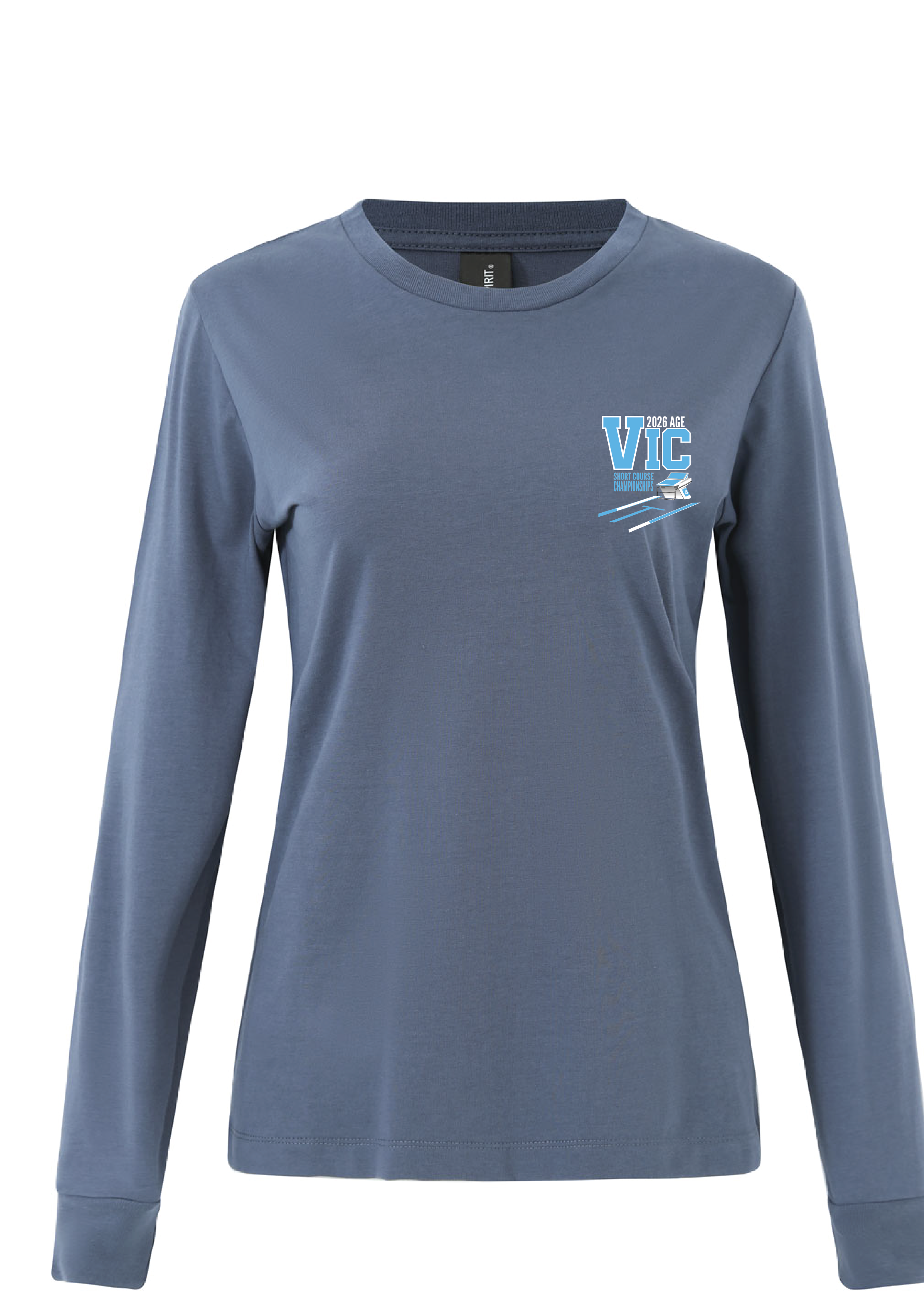 2026 VICTORIAN AGE SC CHAMPIONSHIP LONG SLEEVE TEE  - WOMENS SLATE BLUE- PRE ORDER ONLY