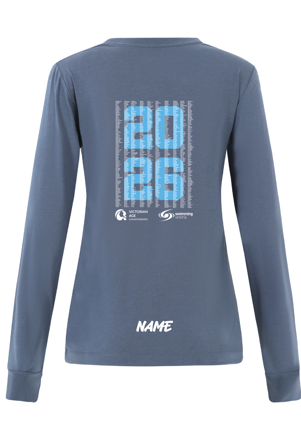 2026 VICTORIAN AGE SC CHAMPIONSHIP LONG SLEEVE TEE  - WOMENS SLATE BLUE- PRE ORDER ONLY