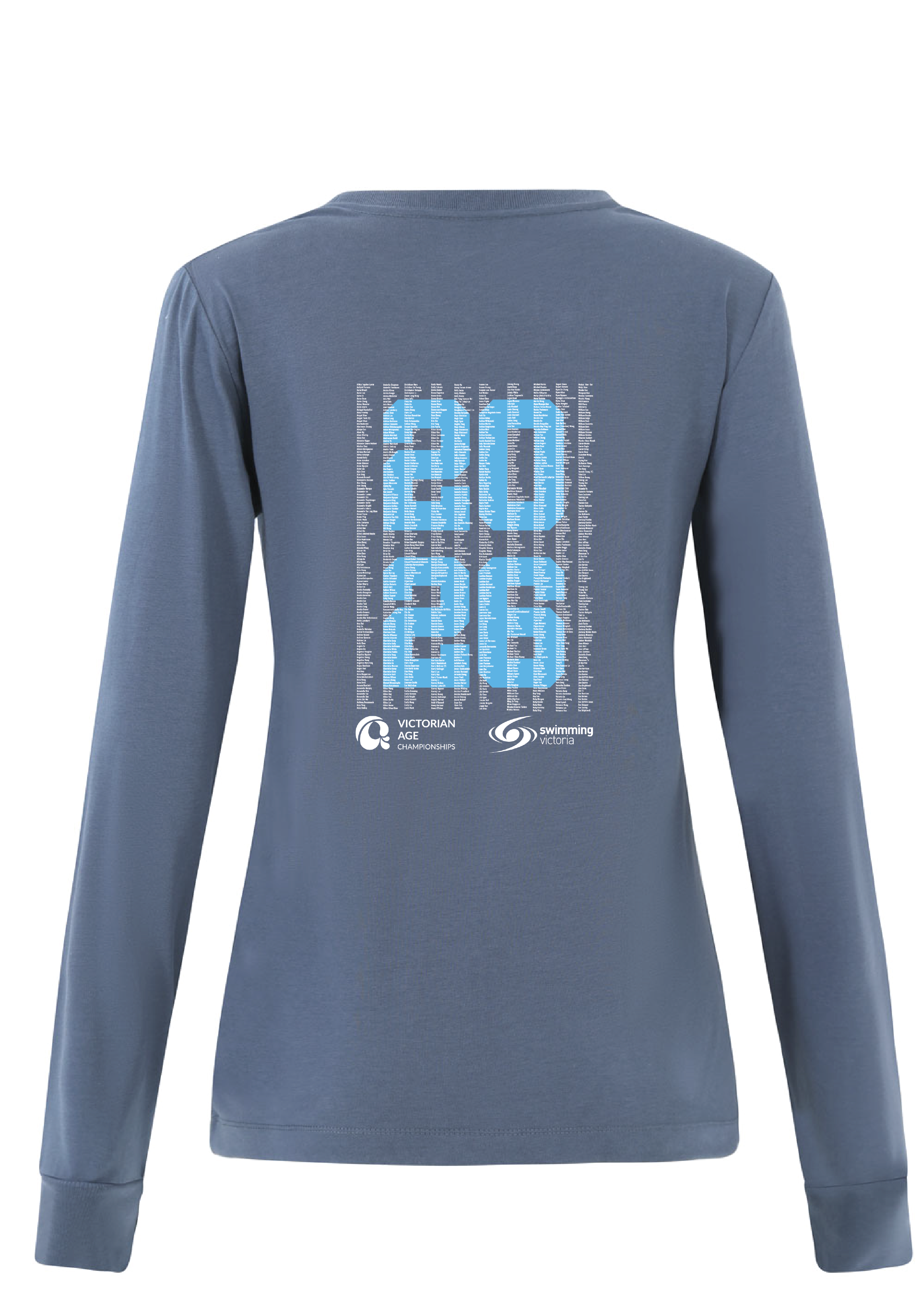 2026 VICTORIAN AGE SC CHAMPIONSHIP LONG SLEEVE TEE  - WOMENS SLATE BLUE- PRE ORDER ONLY