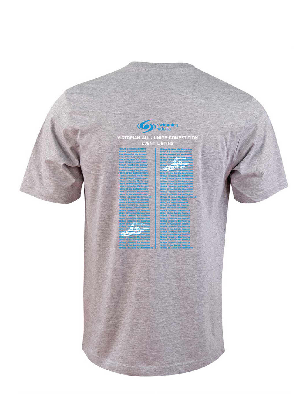 2026 VICTORIAN ALL JUNIOR COMPETITION SHORT SLEEVE TEE - GREY MARLE