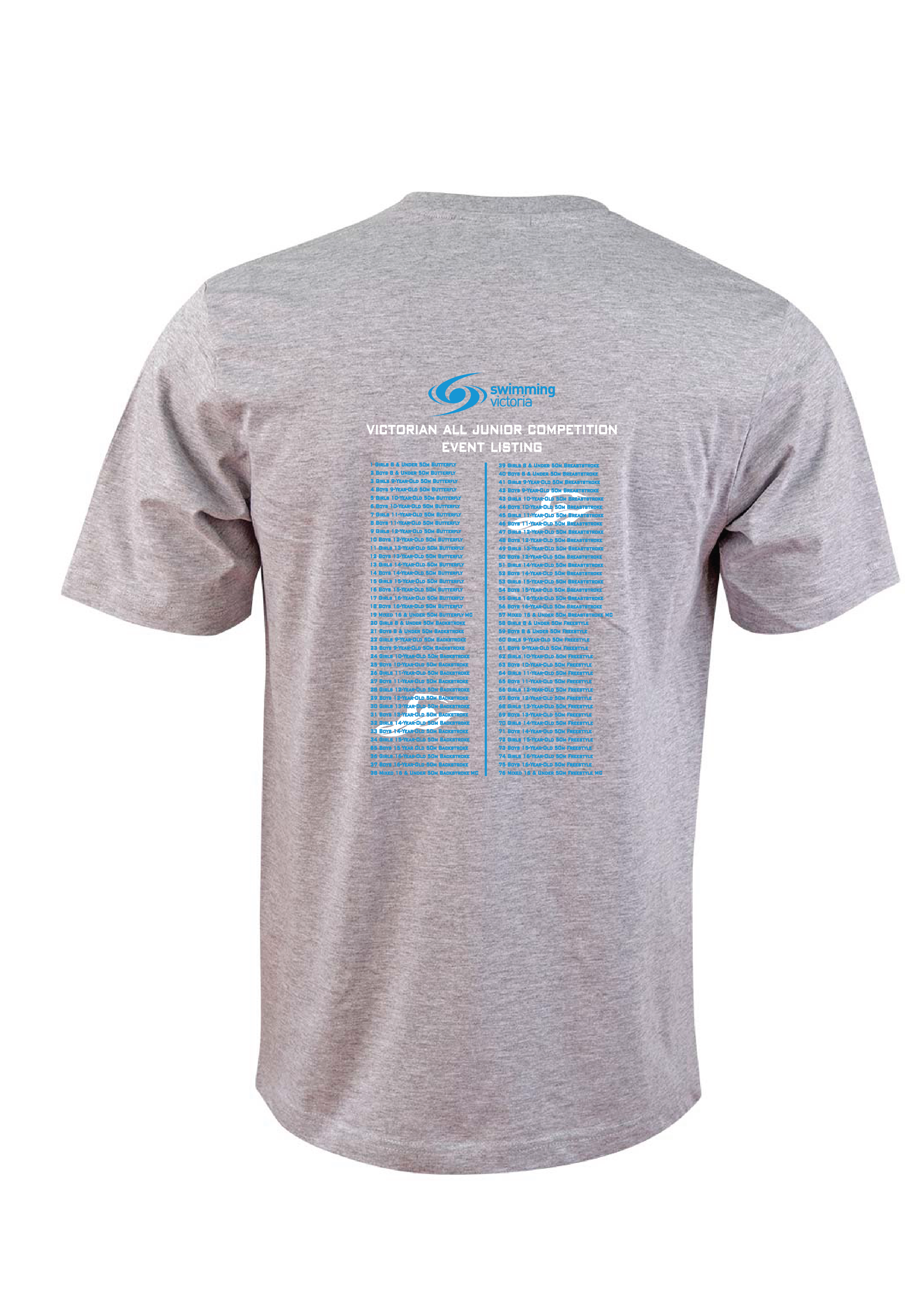 2026 VICTORIAN ALL JUNIOR COMPETITION SHORT SLEEVE TEE - GREY MARLE