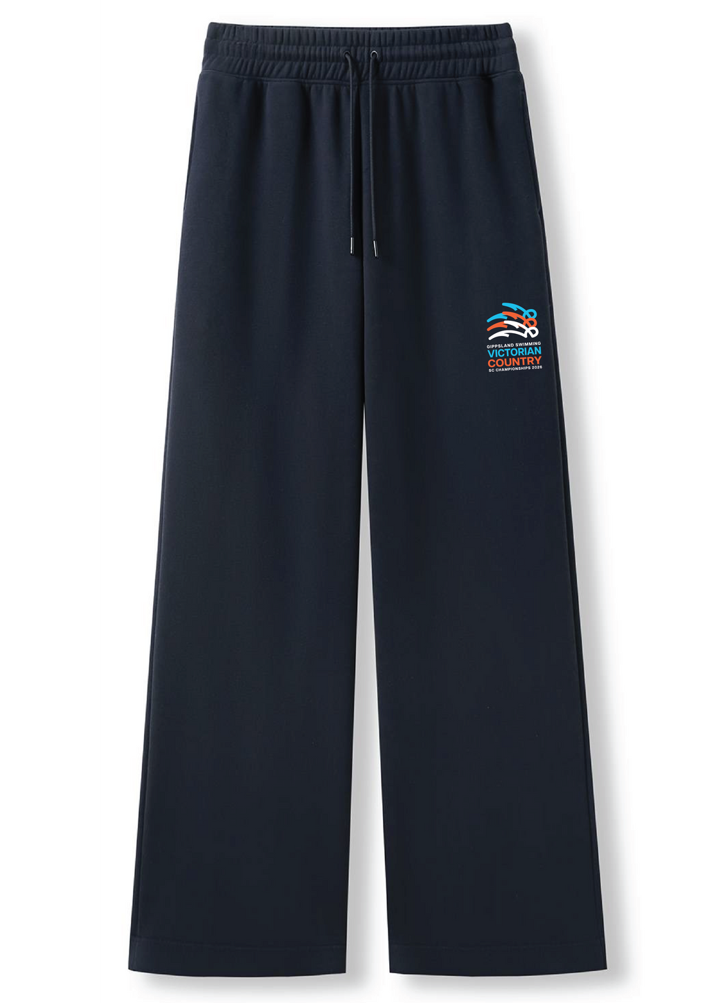 2026 COUNTRY SC CHAMPIONSHIP TRACKPANT WIDE LEG - UNISEX NAVY/ORANGE