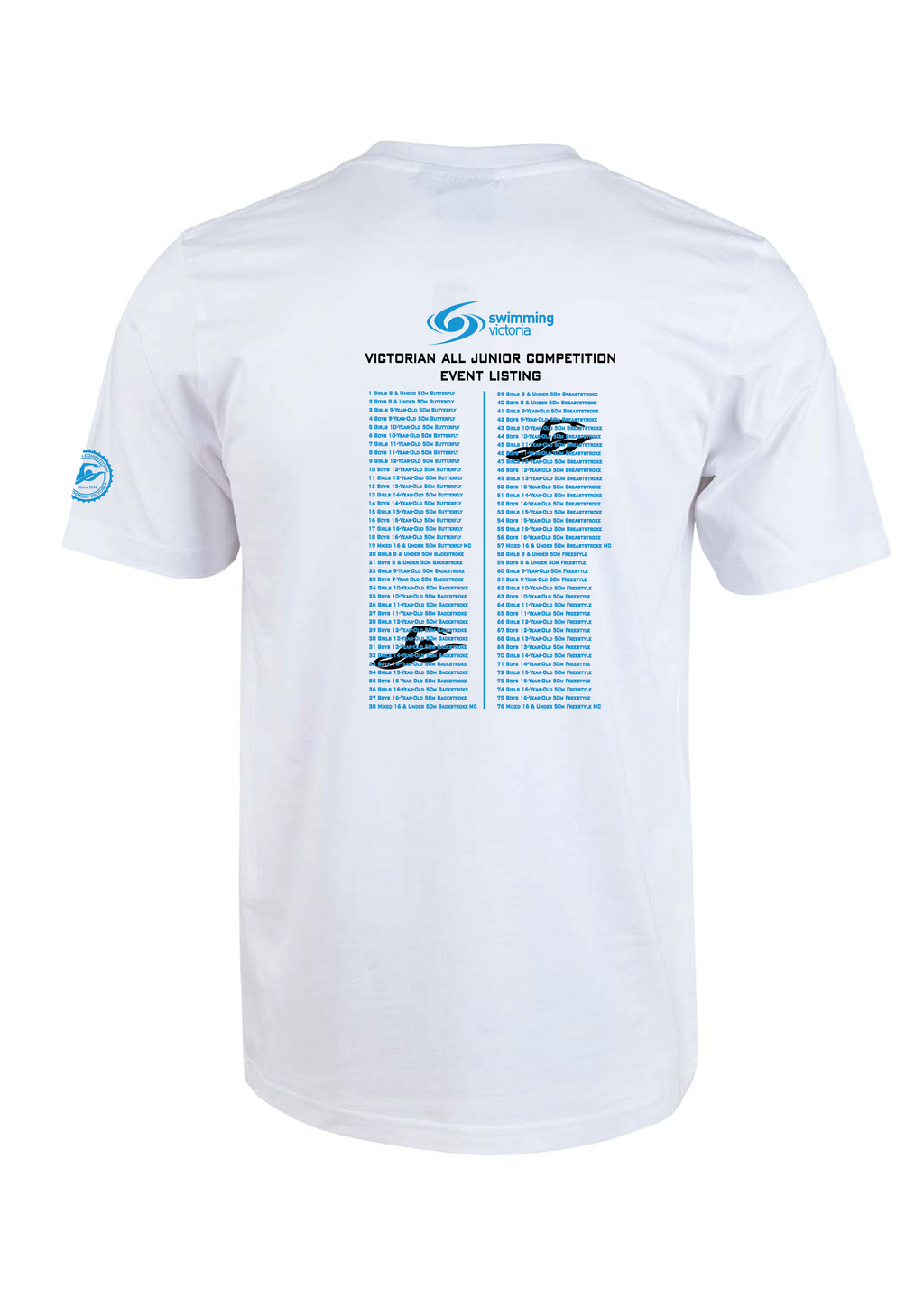 2026 VICTORIAN ALL JUNIOR COMPETITION SHORT SLEEVE TEE - WHITE