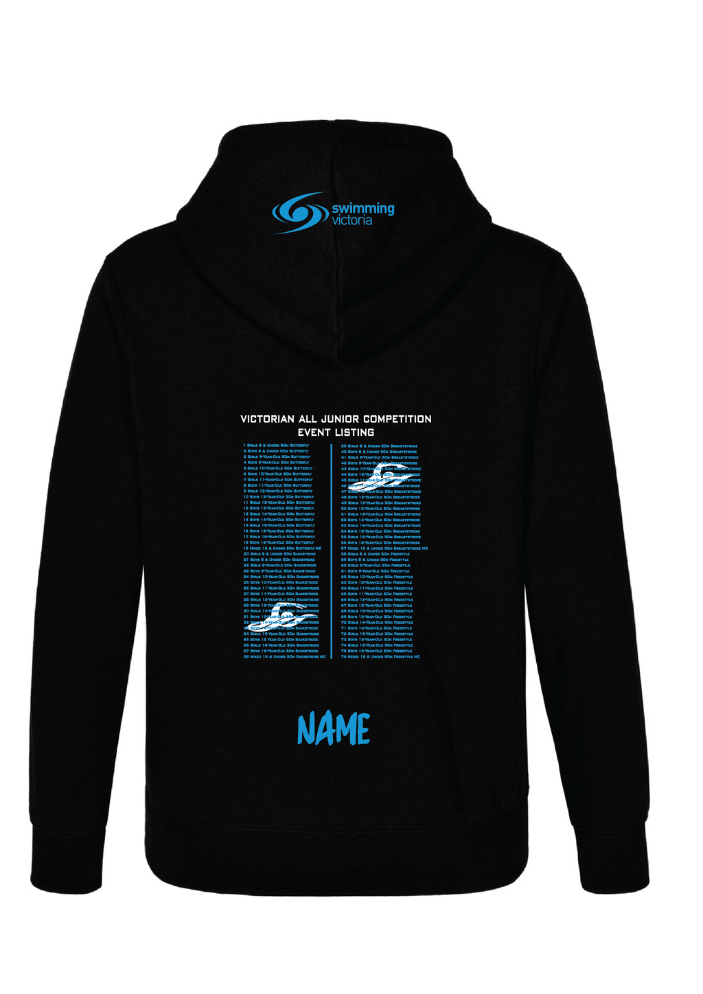 2026 VICTORIAN ALL JUNIOR COMPETITION HOODIE - BLACK